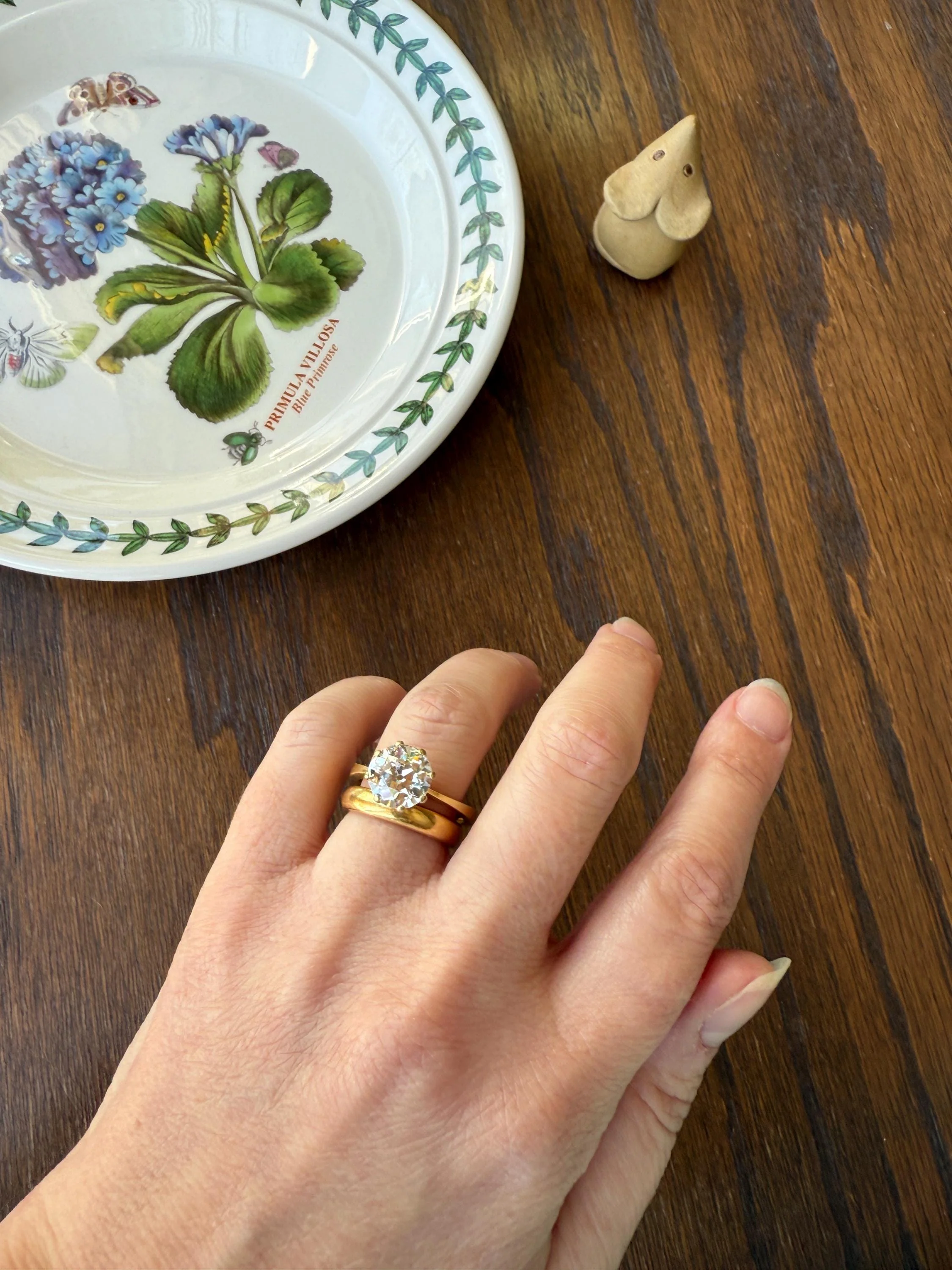 Exceptional Antique 2.6 CARAT Old European Cut DIAMOND Solitaire Engagement Ring 18k Gold Solid Yellow Tall Prong Setting Stacker - Image 10