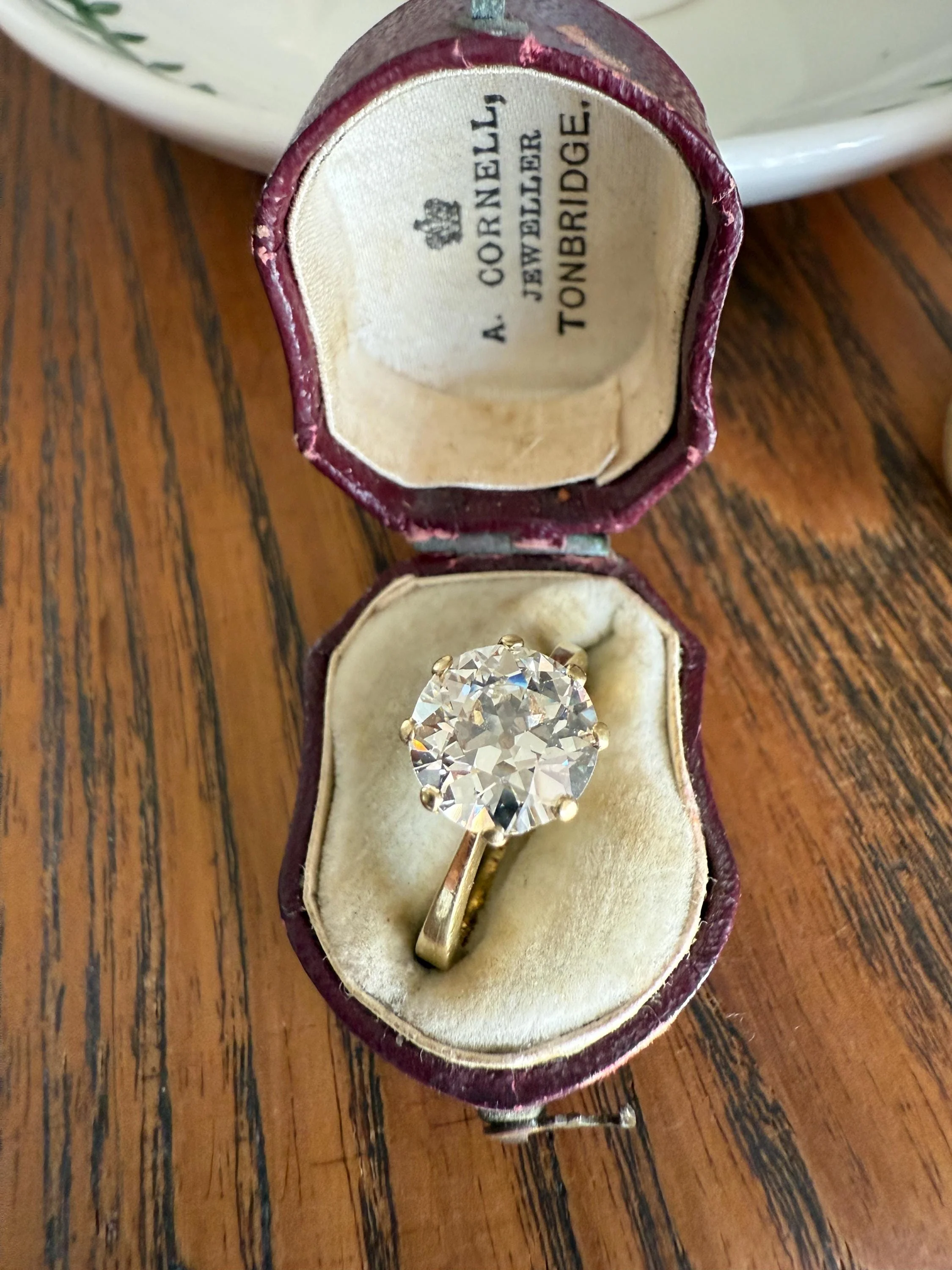 Exceptional Antique 2.6 CARAT Old European Cut DIAMOND Solitaire Engagement Ring 18k Gold Solid Yellow Tall Prong Setting Stacker - Image 19