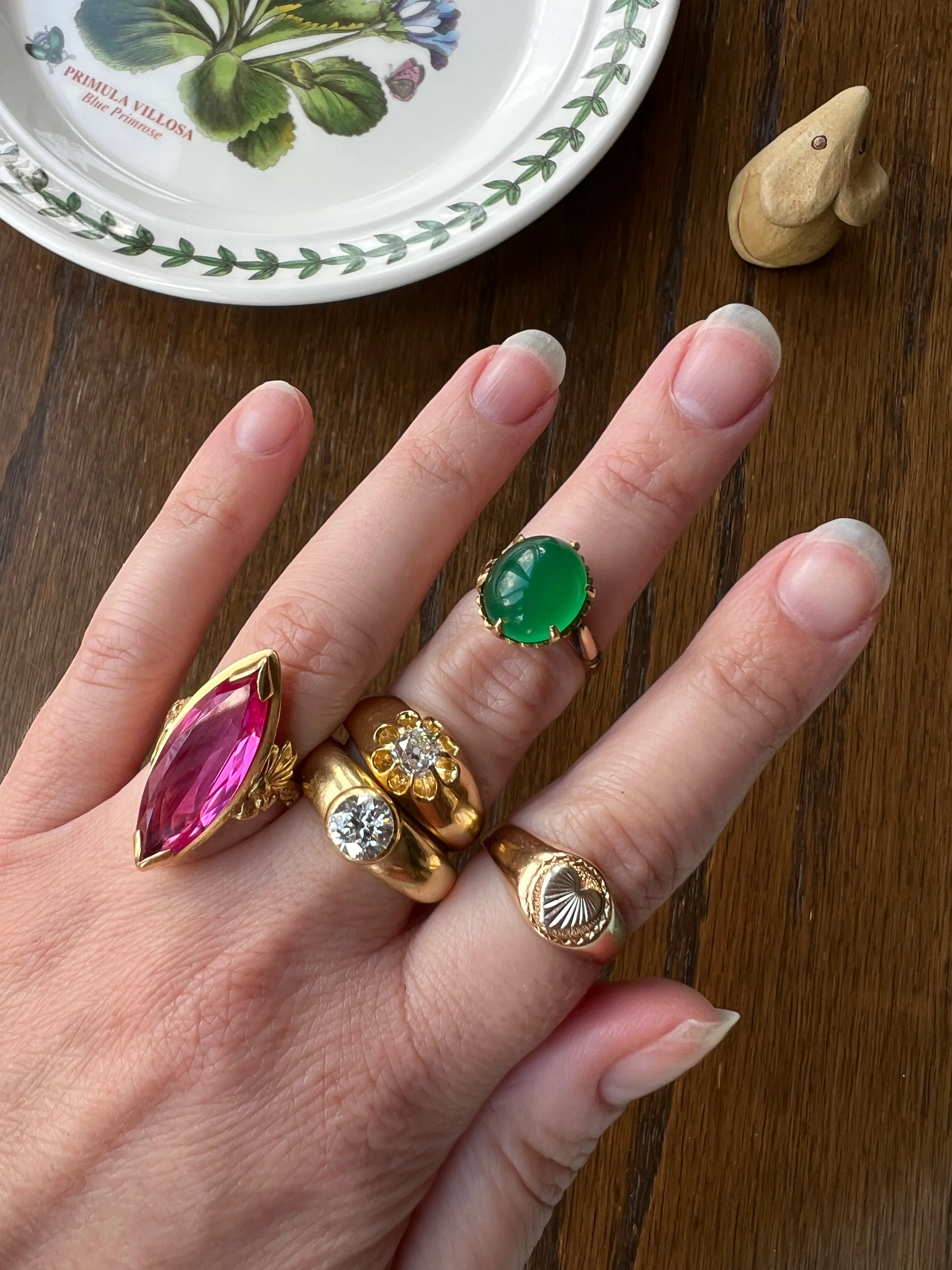 Eye Clean 1.2 Carat Old Mine Cut DIAMOND Antique Stone 18k Gold Vintage Gypsy Ring Solitaire Chunky Band - Image 19