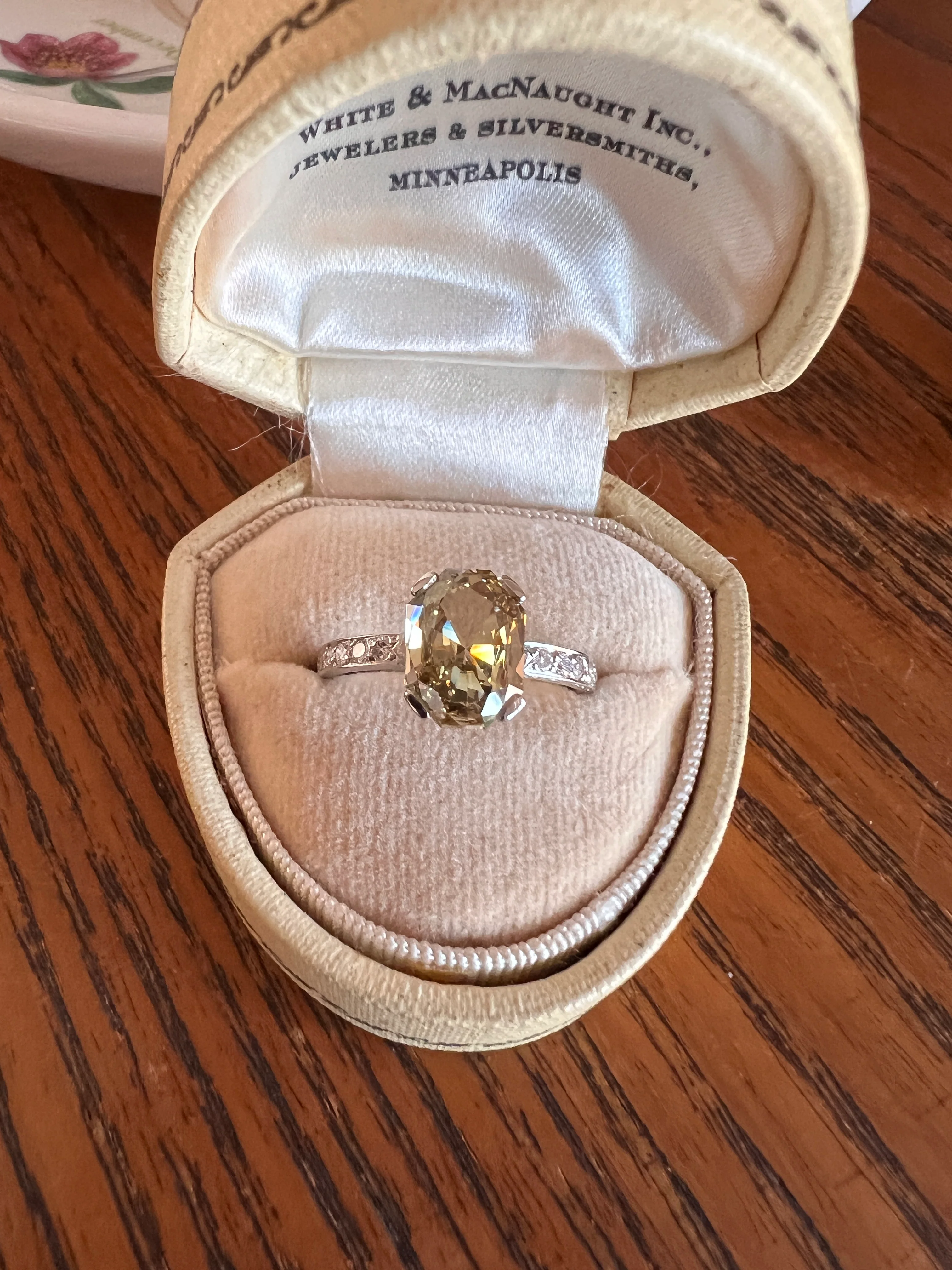 Fancy BROWN Yellow Eye Clean Elongated Octagon Brilliant Cut DIAMOND Ring 2.5 Carat Tdw Platinum Hidden Halo Engagement Solitaire - Image 14