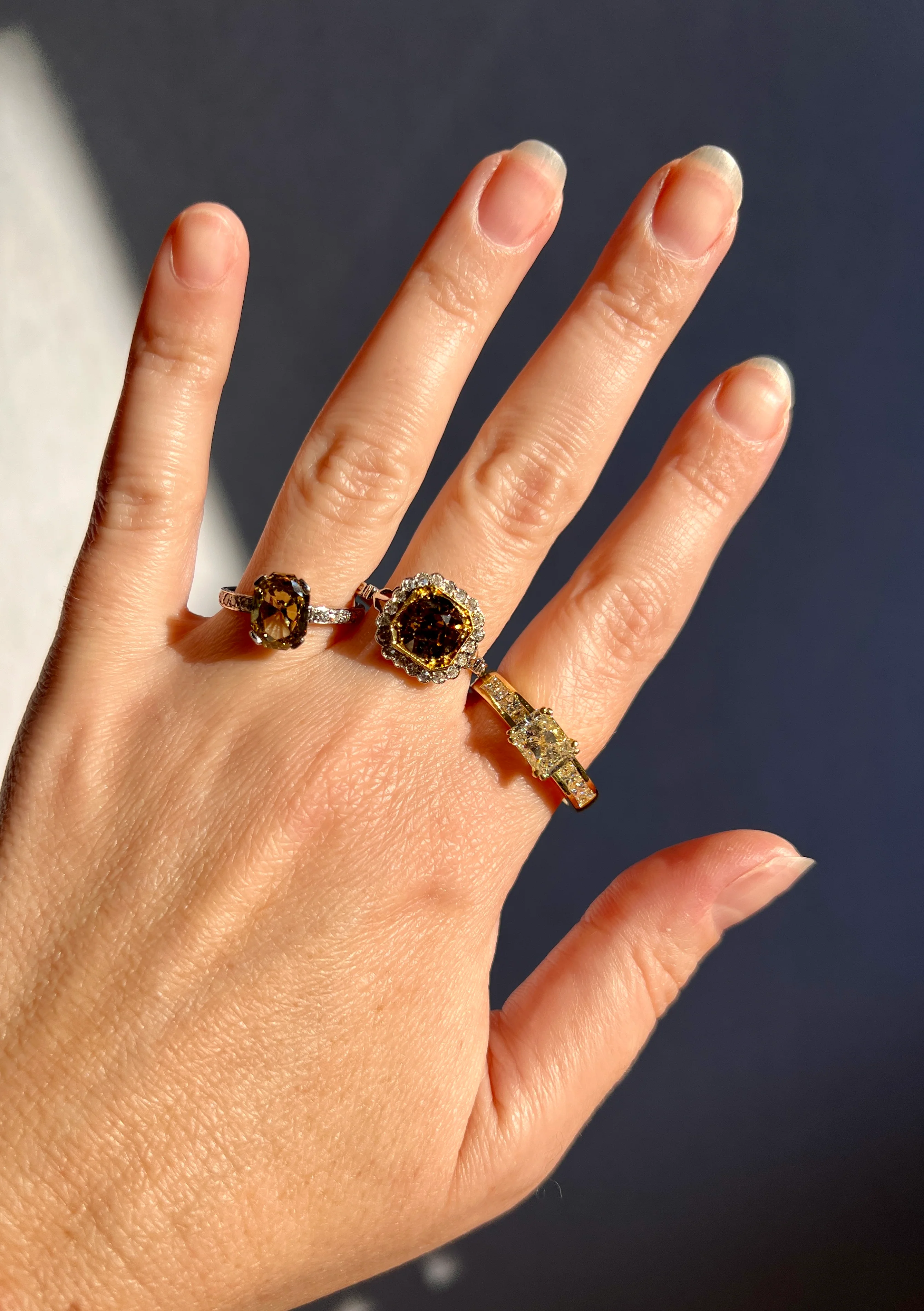 Fancy BROWN Yellow Eye Clean Elongated Octagon Brilliant Cut DIAMOND Ring 2.5 Carat Tdw Platinum Hidden Halo Engagement Solitaire - Image 23