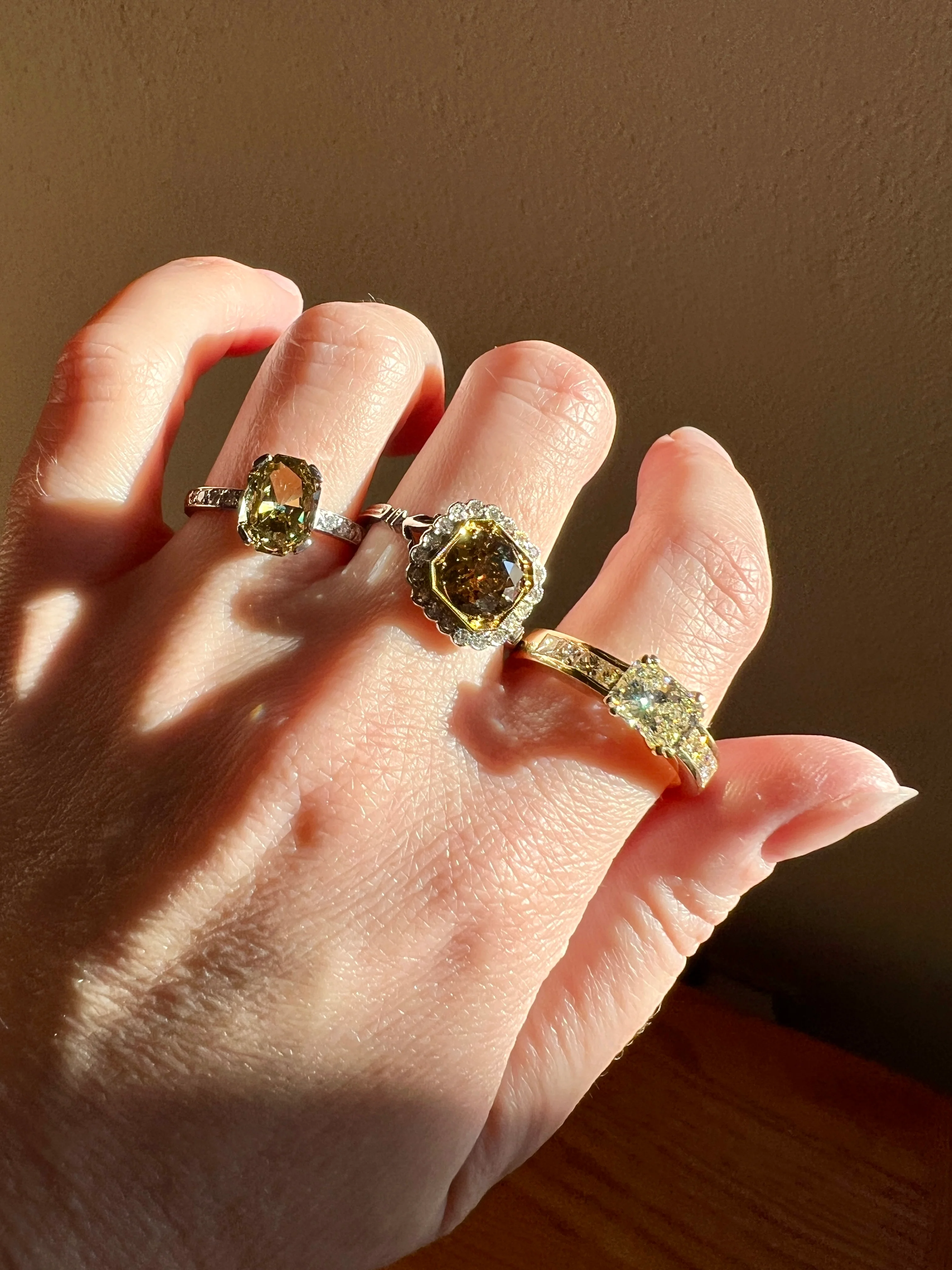 Fancy BROWN Yellow Eye Clean Elongated Octagon Brilliant Cut DIAMOND Ring 2.5 Carat Tdw Platinum Hidden Halo Engagement Solitaire - Image 28