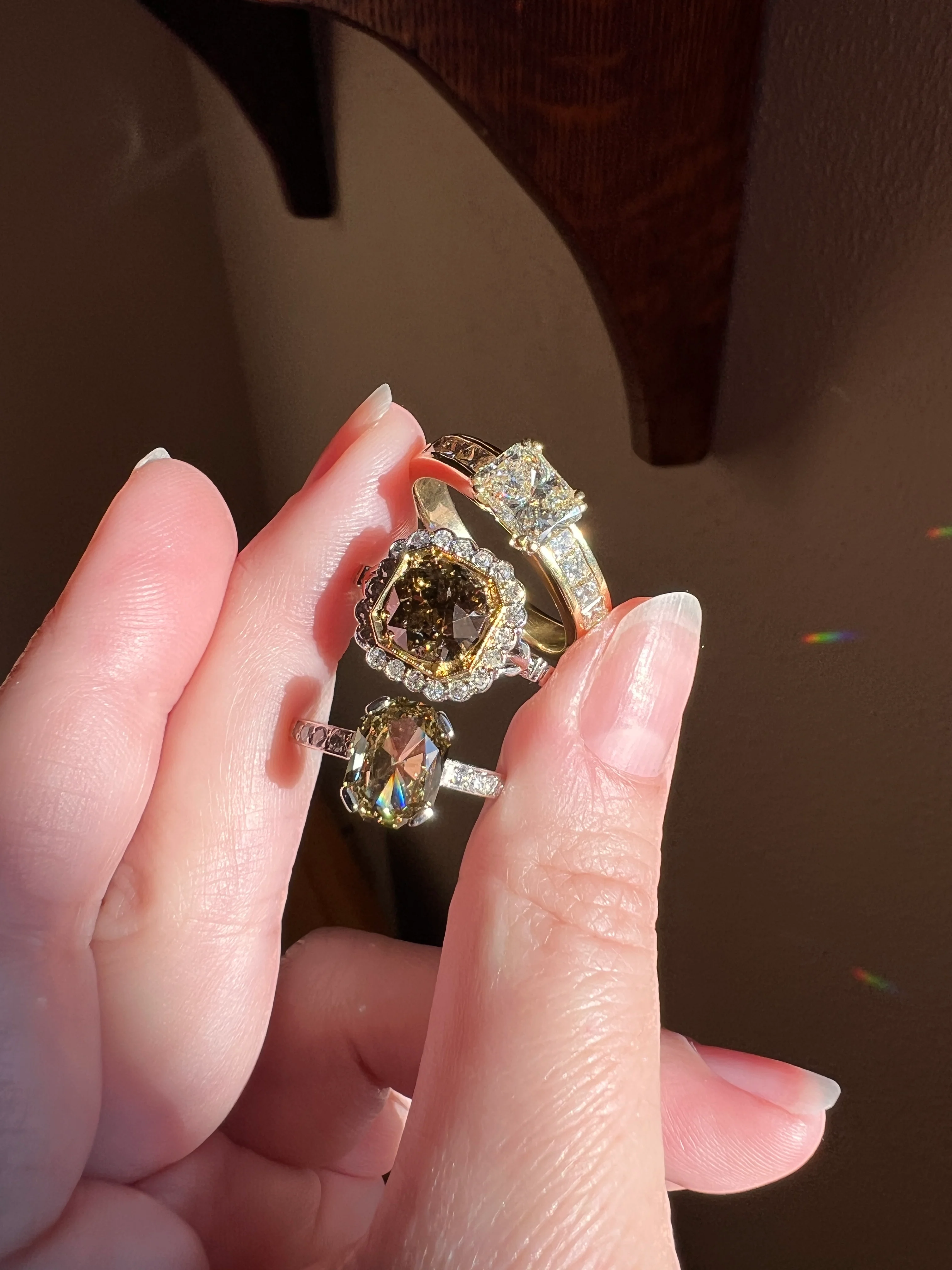 Fancy BROWN Yellow Eye Clean Elongated Octagon Brilliant Cut DIAMOND Ring 2.5 Carat Tdw Platinum Hidden Halo Engagement Solitaire - Image 31