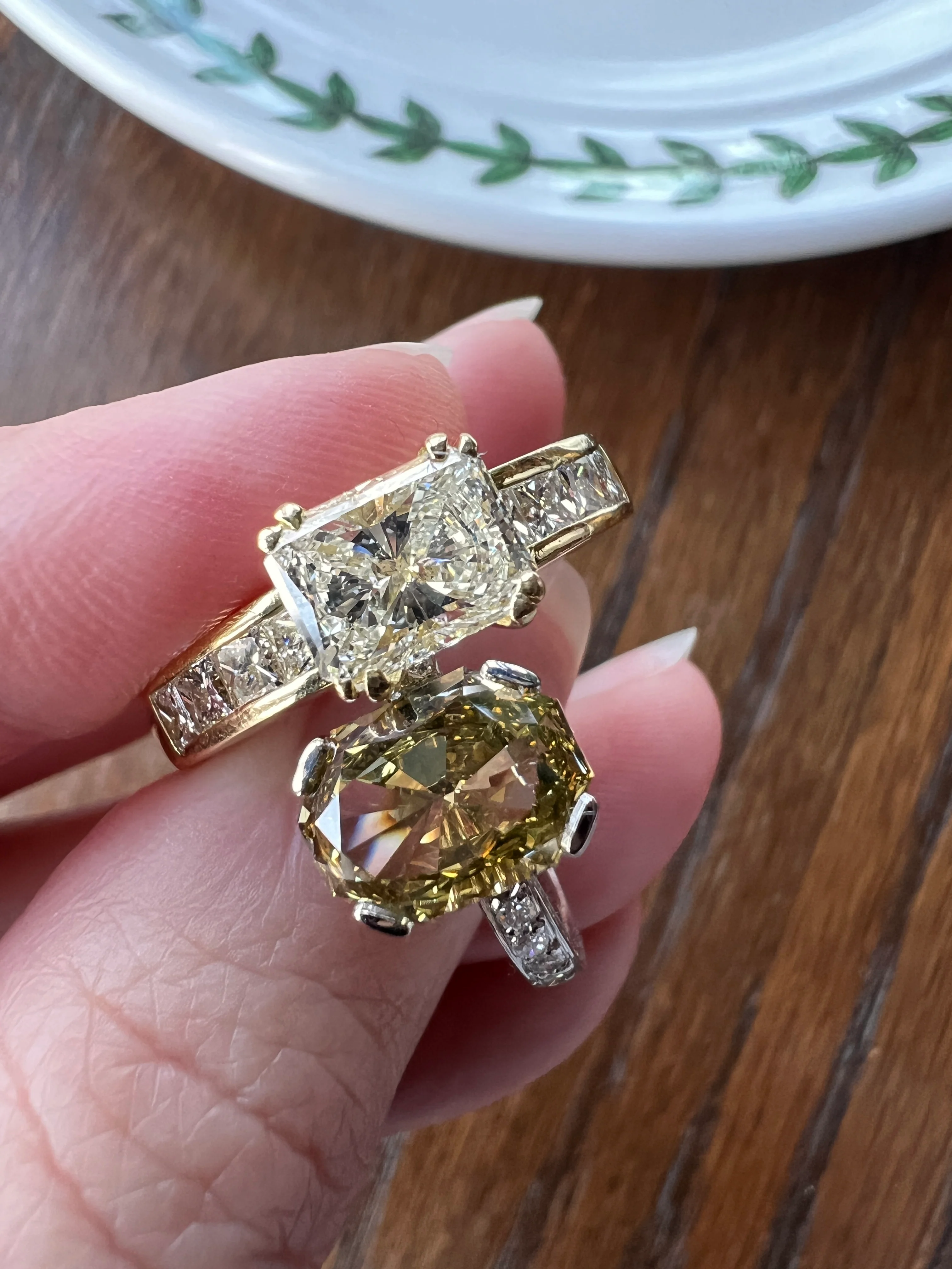 Fancy BROWN Yellow Eye Clean Elongated Octagon Brilliant Cut DIAMOND Ring 2.5 Carat Tdw Platinum Hidden Halo Engagement Solitaire - Image 39