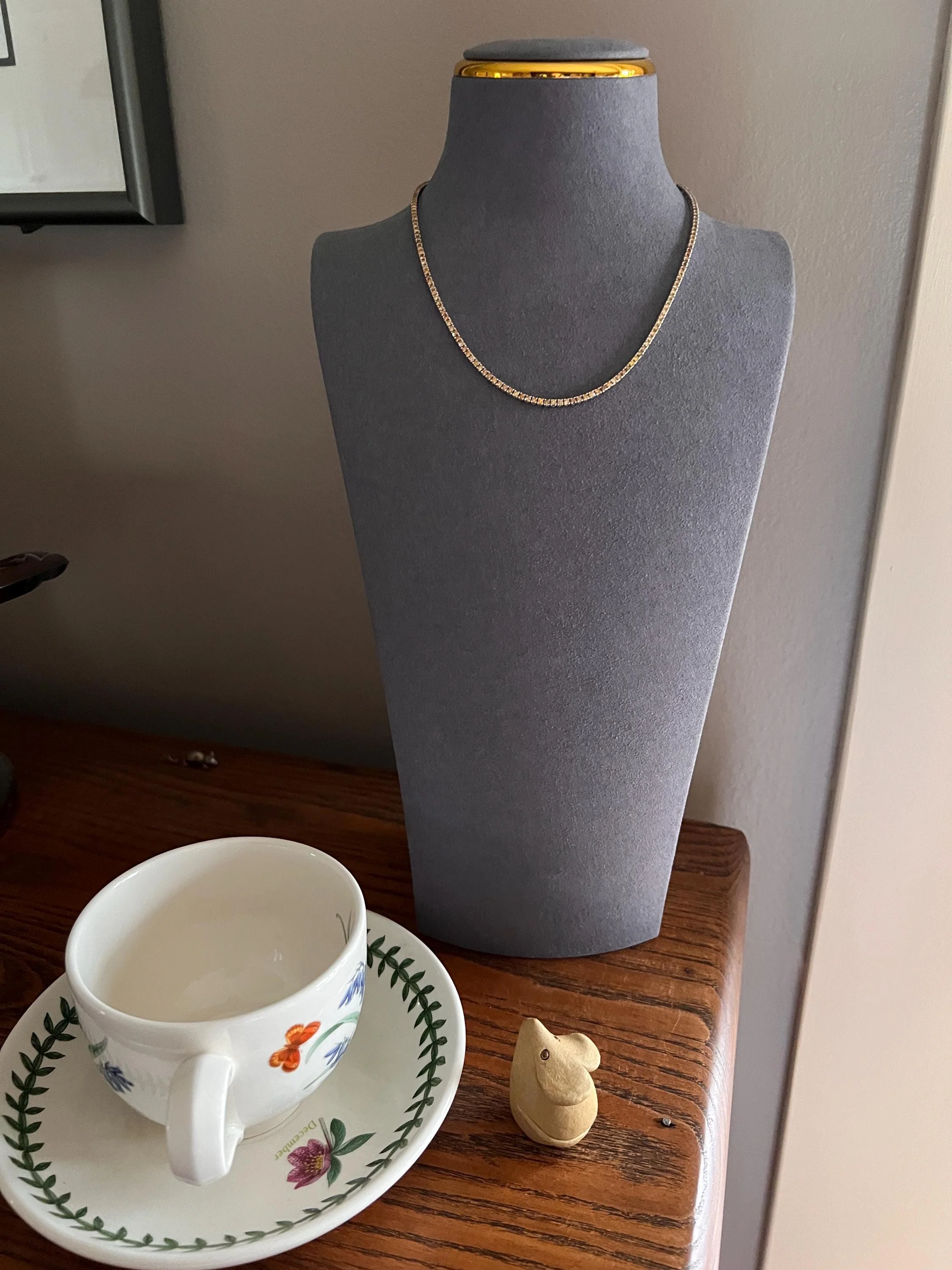 FANCY Intense YELLOW Orange Green 4.7 Carat DIAMOND Riviera Vintage Necklace Tennis w/ Certificate Chain 14k Gold - Image 3