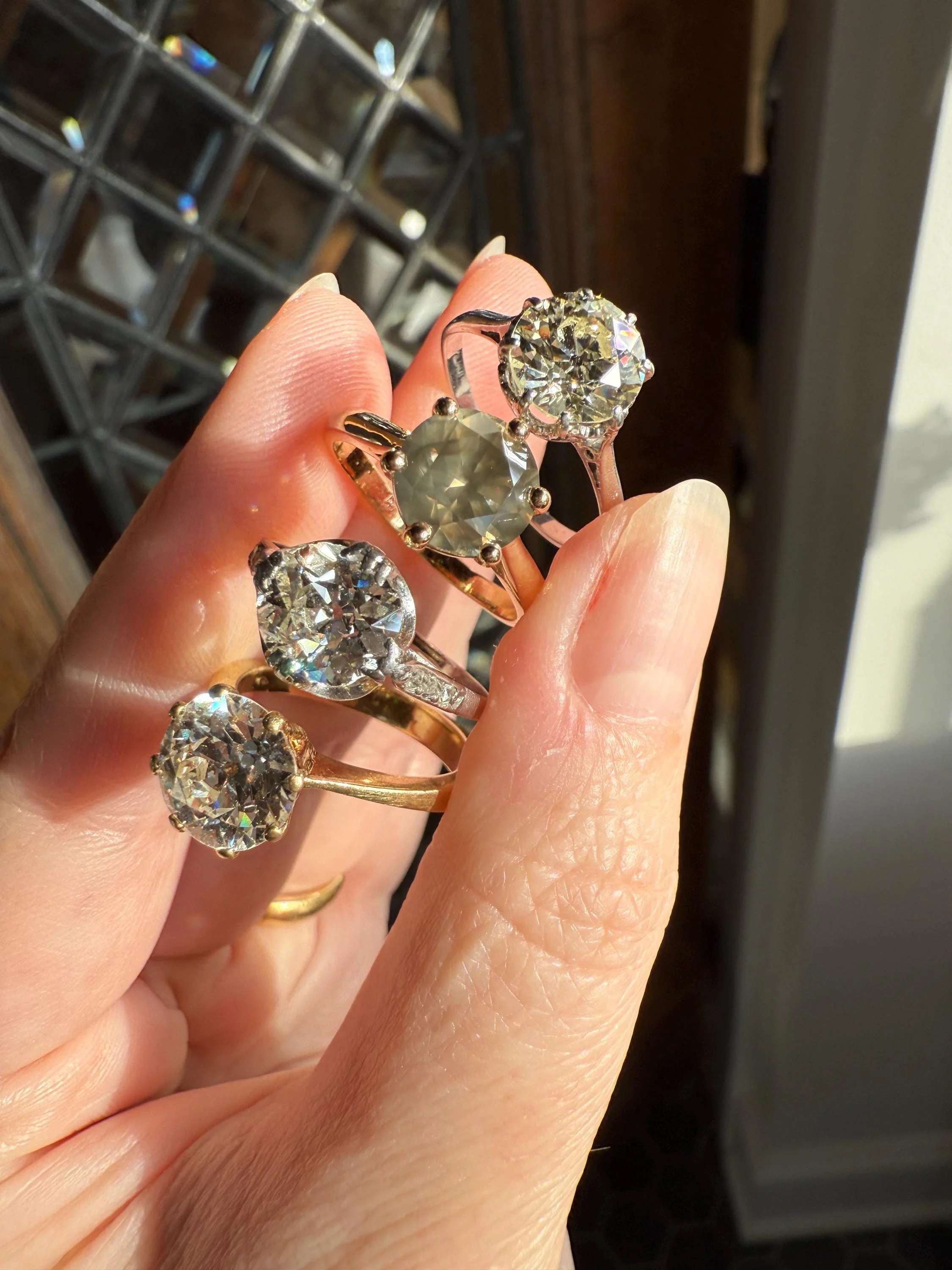 Fancy Intense Yellowish Gray Natural Diamond 2.4 Carat Solitaire Ring Smoky Inner Glow Aura French Vintage 18k Gold Unique Engagement Ooak - Image 18