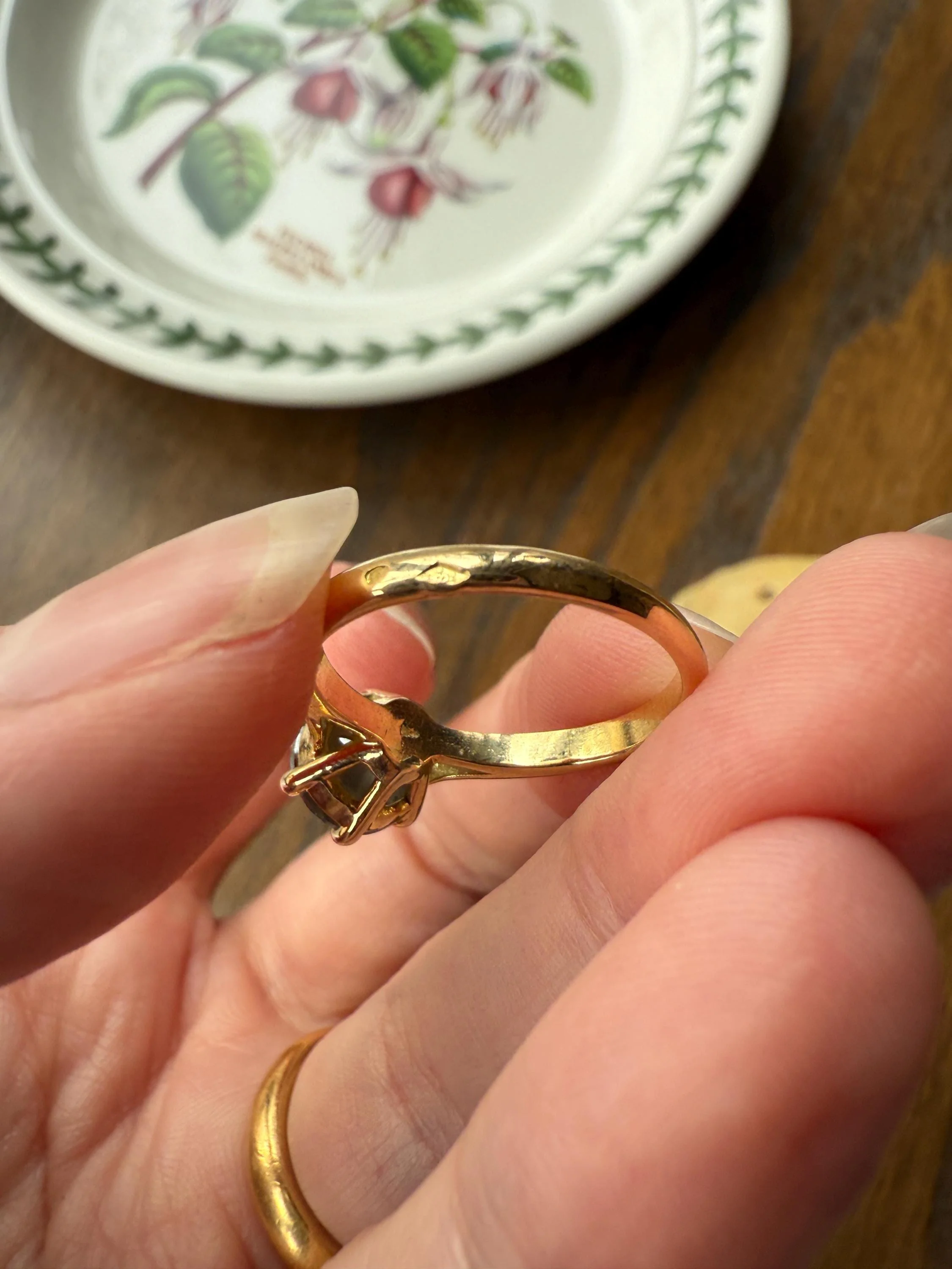 Fancy Intense Yellowish Gray Natural Diamond 2.4 Carat Solitaire Ring Smoky Inner Glow Aura French Vintage 18k Gold Unique Engagement Ooak - Image 19
