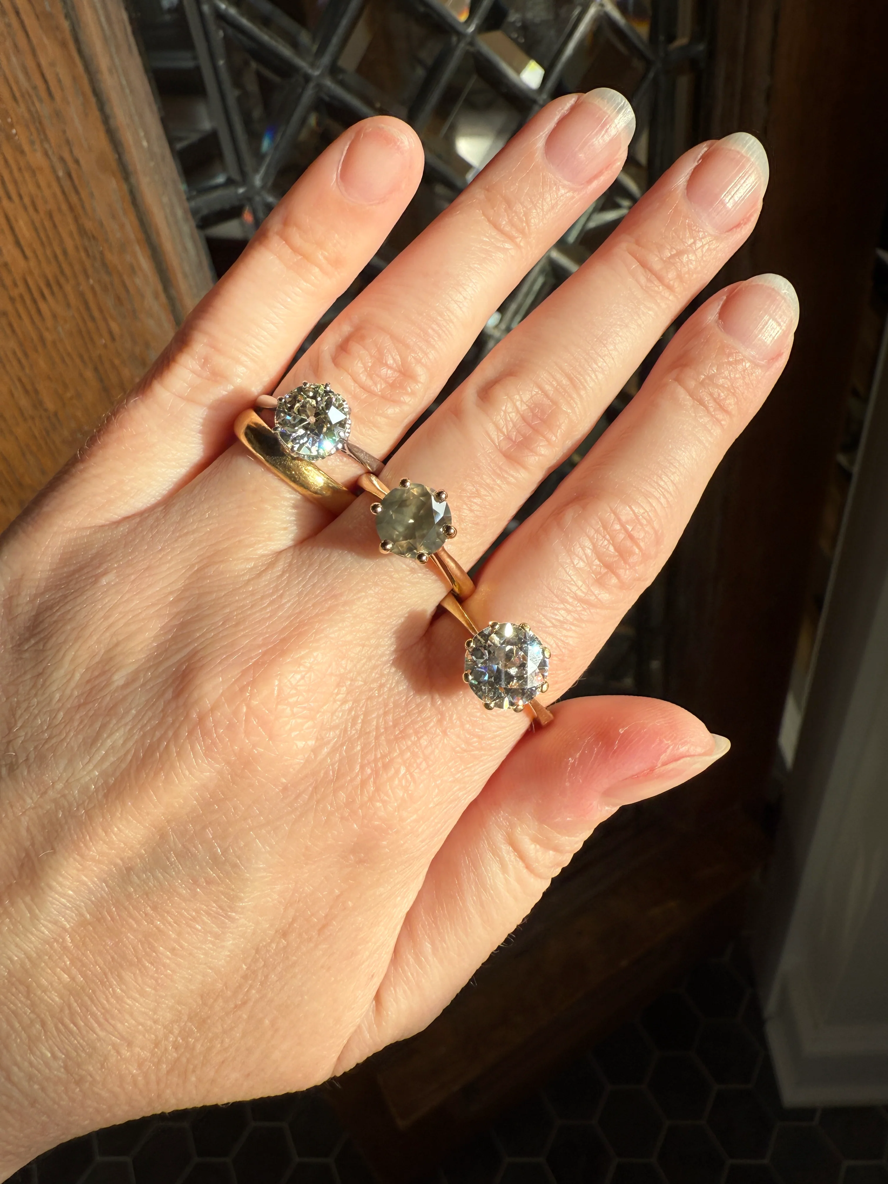 Fancy Intense Yellowish Gray Natural Diamond 2.4 Carat Solitaire Ring Smoky Inner Glow Aura French Vintage 18k Gold Unique Engagement Ooak - Image 26