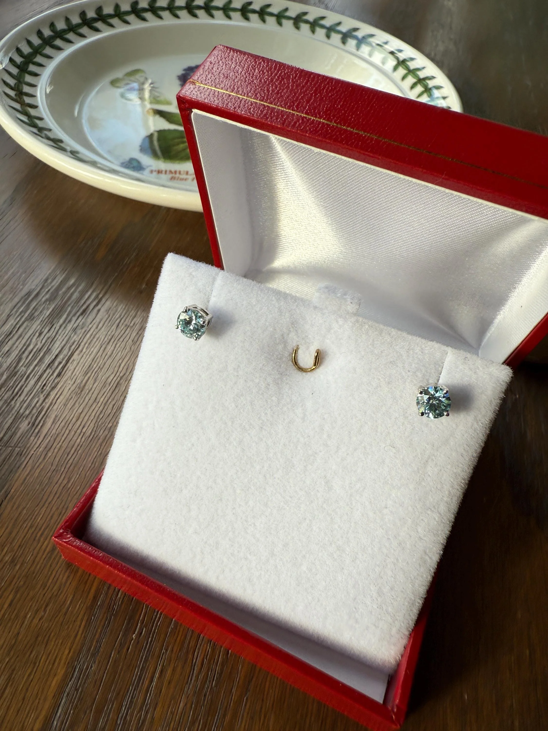 FIERY Fancy Intense Greenish Blue DIAMOND 1.2 Carat Tdw Stud Earrings Natural Enhanced w/ Certificates - Image 16