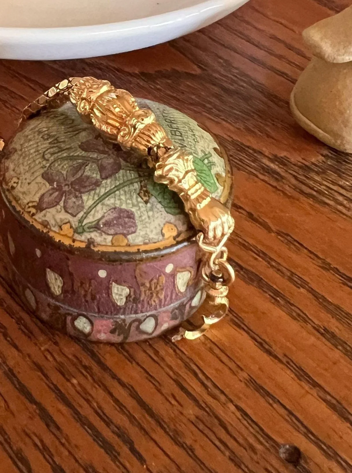 FIST French Antique VICTORIAN Necklace Pendant Holder 27.5g 18k Gold Figural Chain Slide Hand