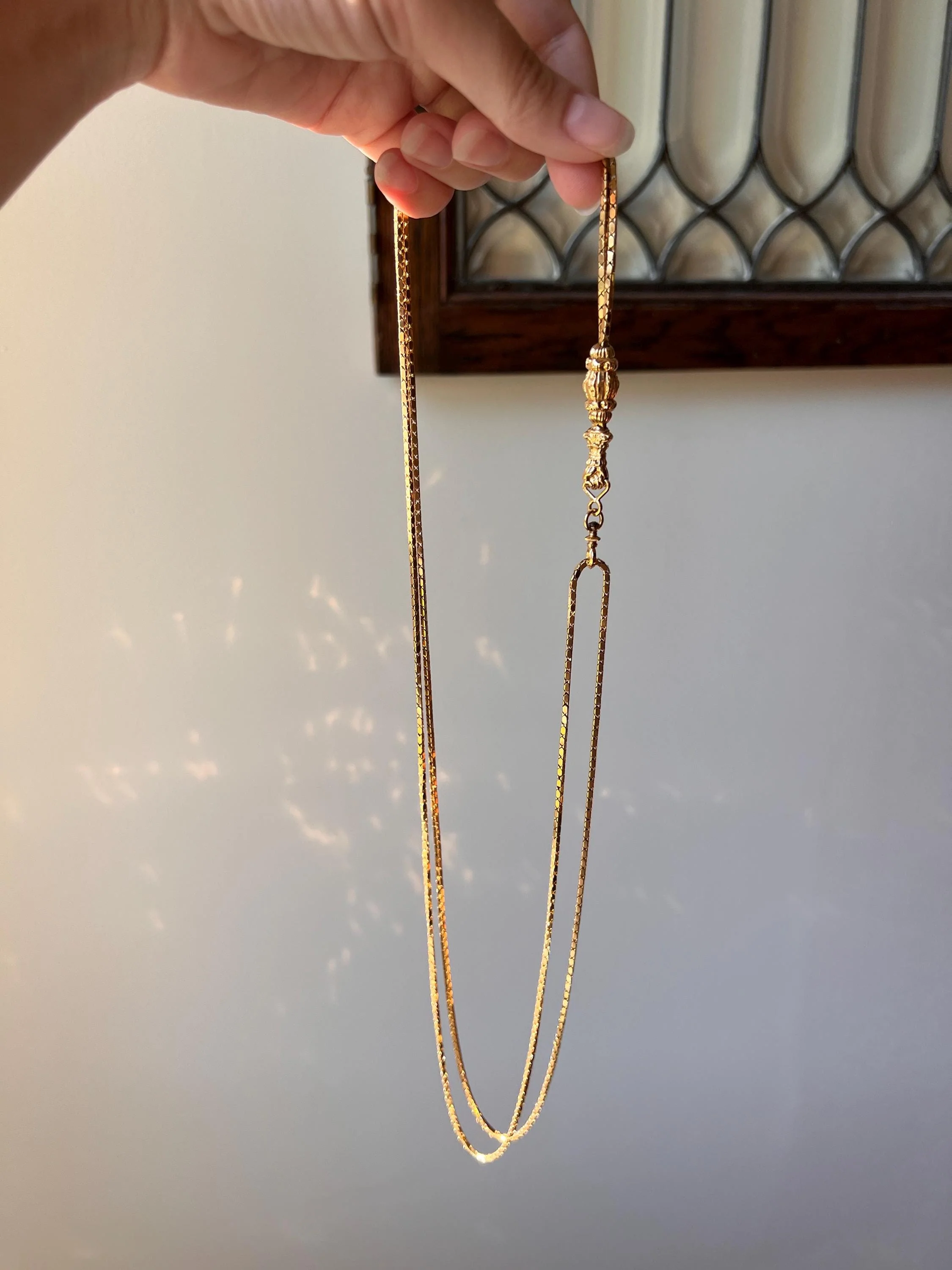 FIST French Antique VICTORIAN Necklace Pendant Holder 27.5g 18k Gold Figural Chain Slide Hand - Image 7