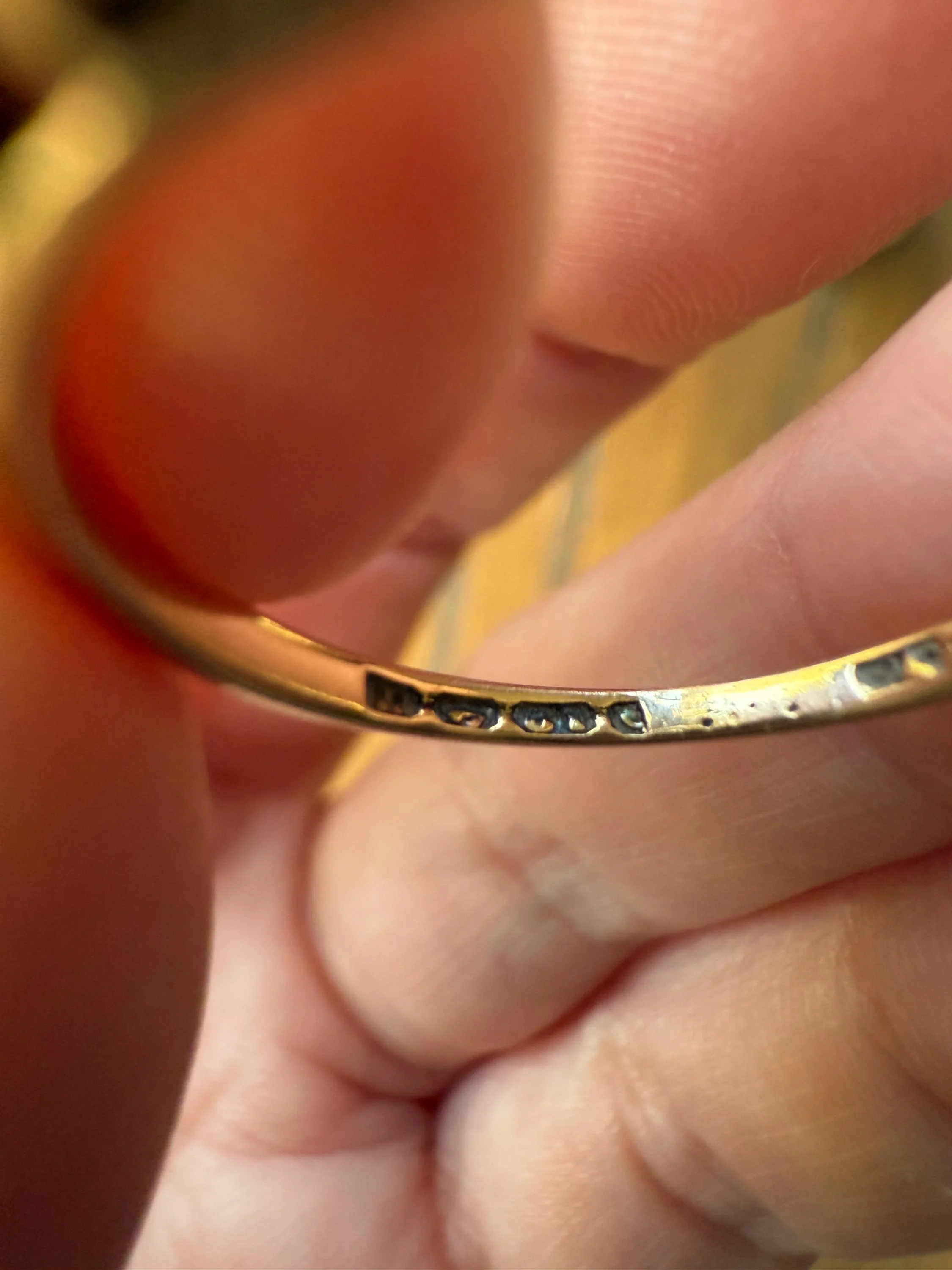 Five Stone 1 Carat Old Mine Cut DIAMOND Antique 18k Gold Ring Stacker Band Graduated Ornate Scrolled - Image 9