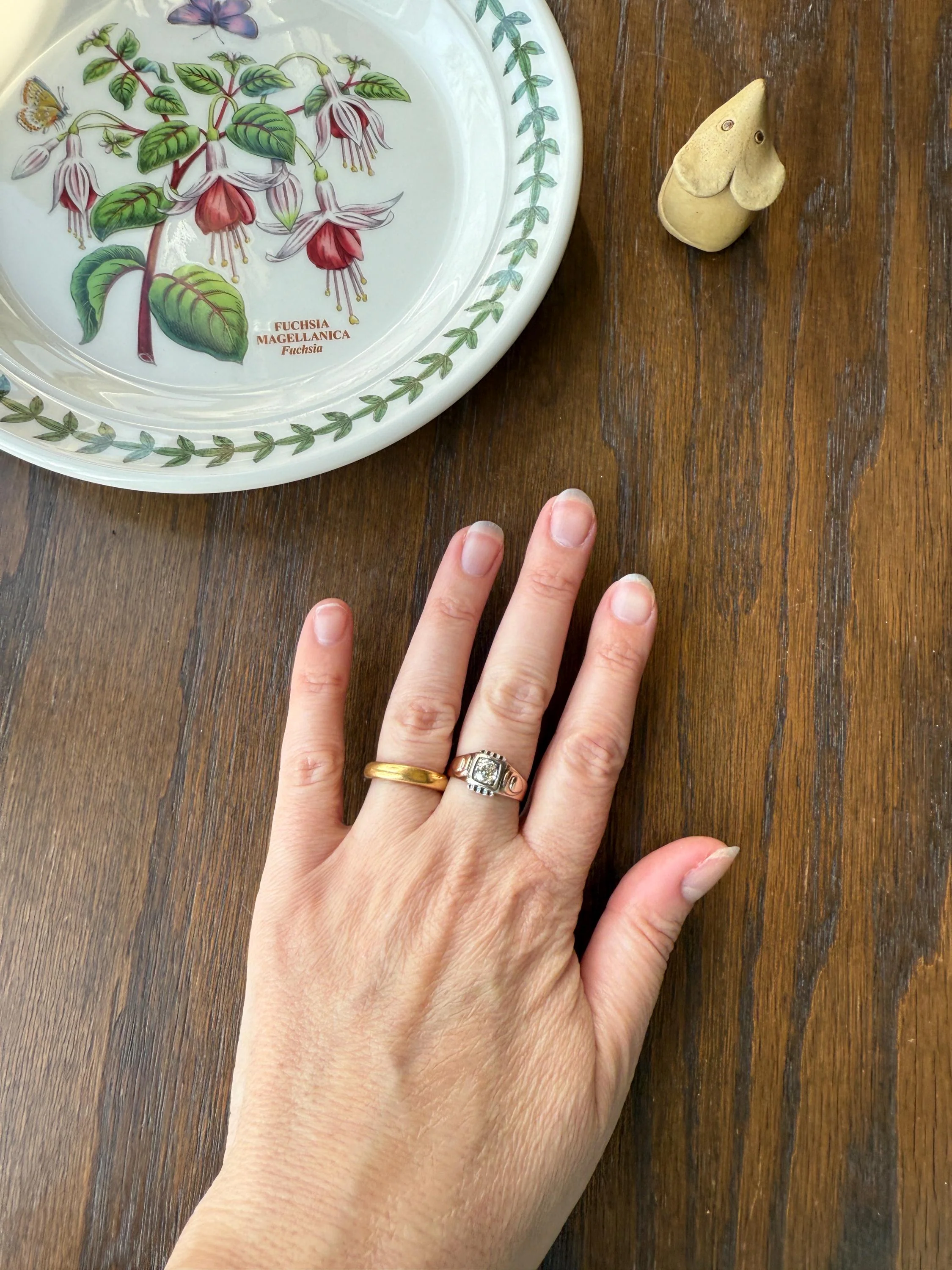Floral .5 Carat Old Mine Cut Diamond 18k Gold Rosy Antique Solitaire Ring Square Bezel Unique Chunky Engagement Wedding - Image 17