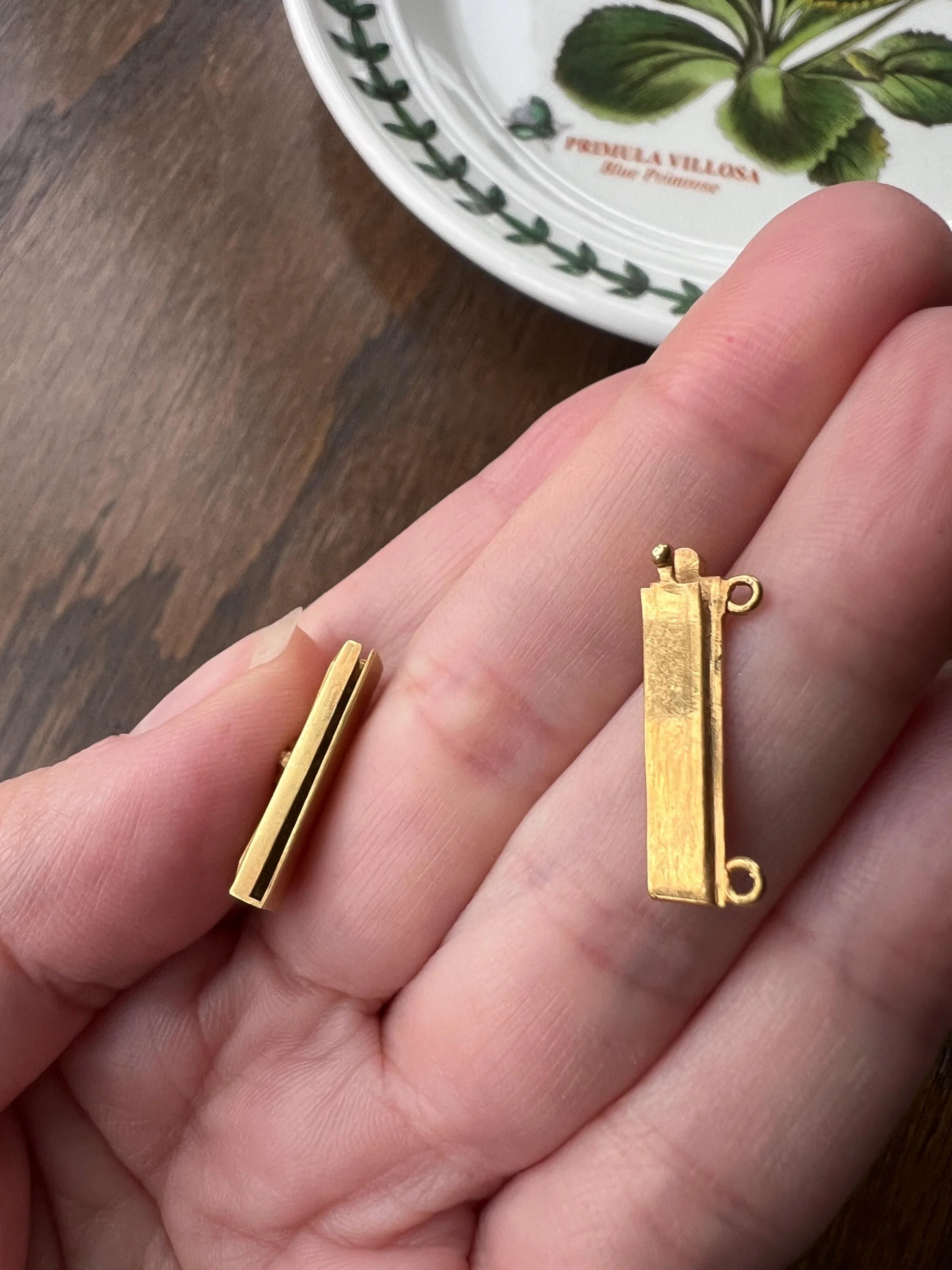 FORGET Me NOT Floral CLASP Pendant 14k Gold Victorian Antique Necklace Extender Connector Parts Findings Neckmess Neckstack Figural Flower - Image 3