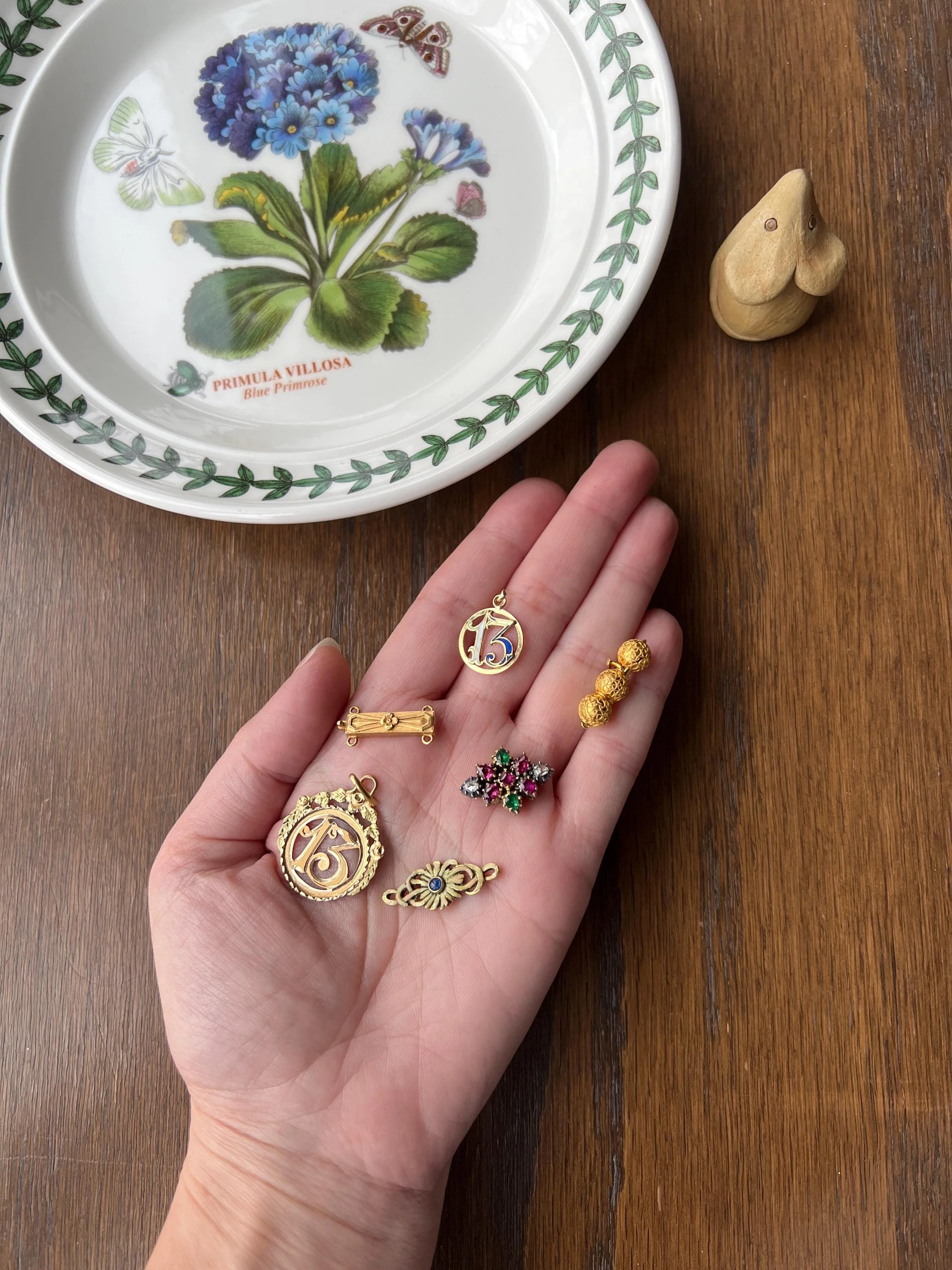 FORGET Me NOT Floral CLASP Pendant 14k Gold Victorian Antique Necklace Extender Connector Parts Findings Neckmess Neckstack Figural Flower - Image 6