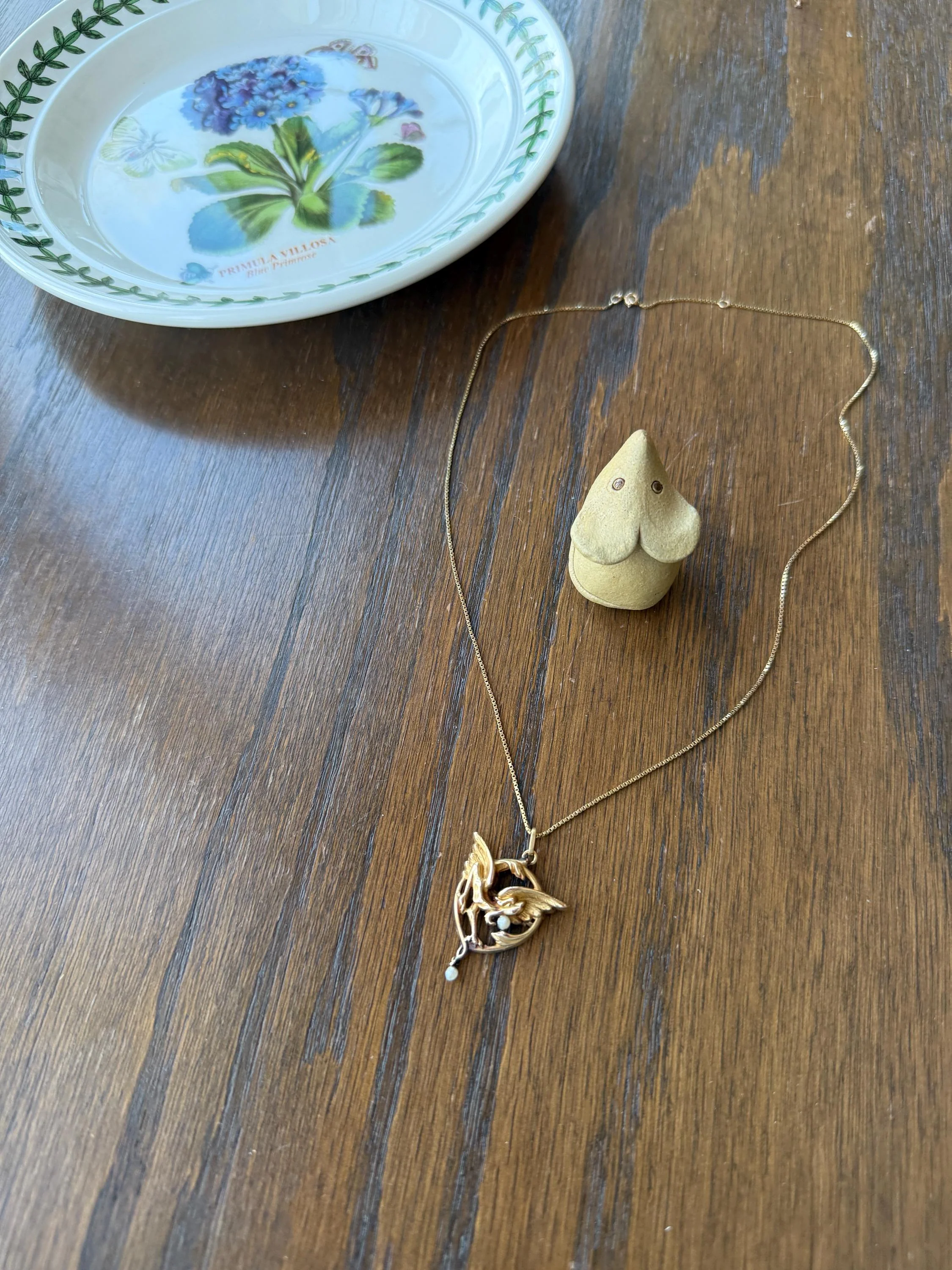 FRENCH Antique 18k Gold DRAGON Pendant on Chain Necklace Solid Chimera Griffin Winged Beast FIGURAL Pearl Victorian Belle Epoque Lifelike - Image 18