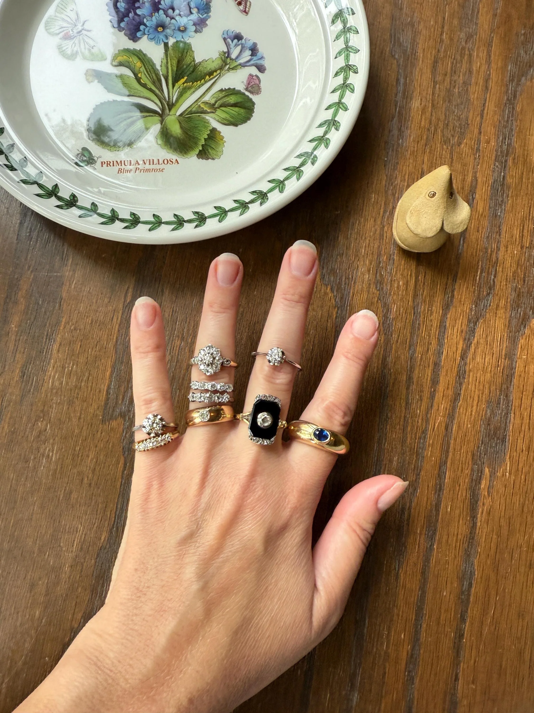 French Antique .3 Carat Old Mine Cut Diamond Gypsy Ring 18k GOLD Domed Band Solitaire Stacker Victorian Man Unisex - Image 12