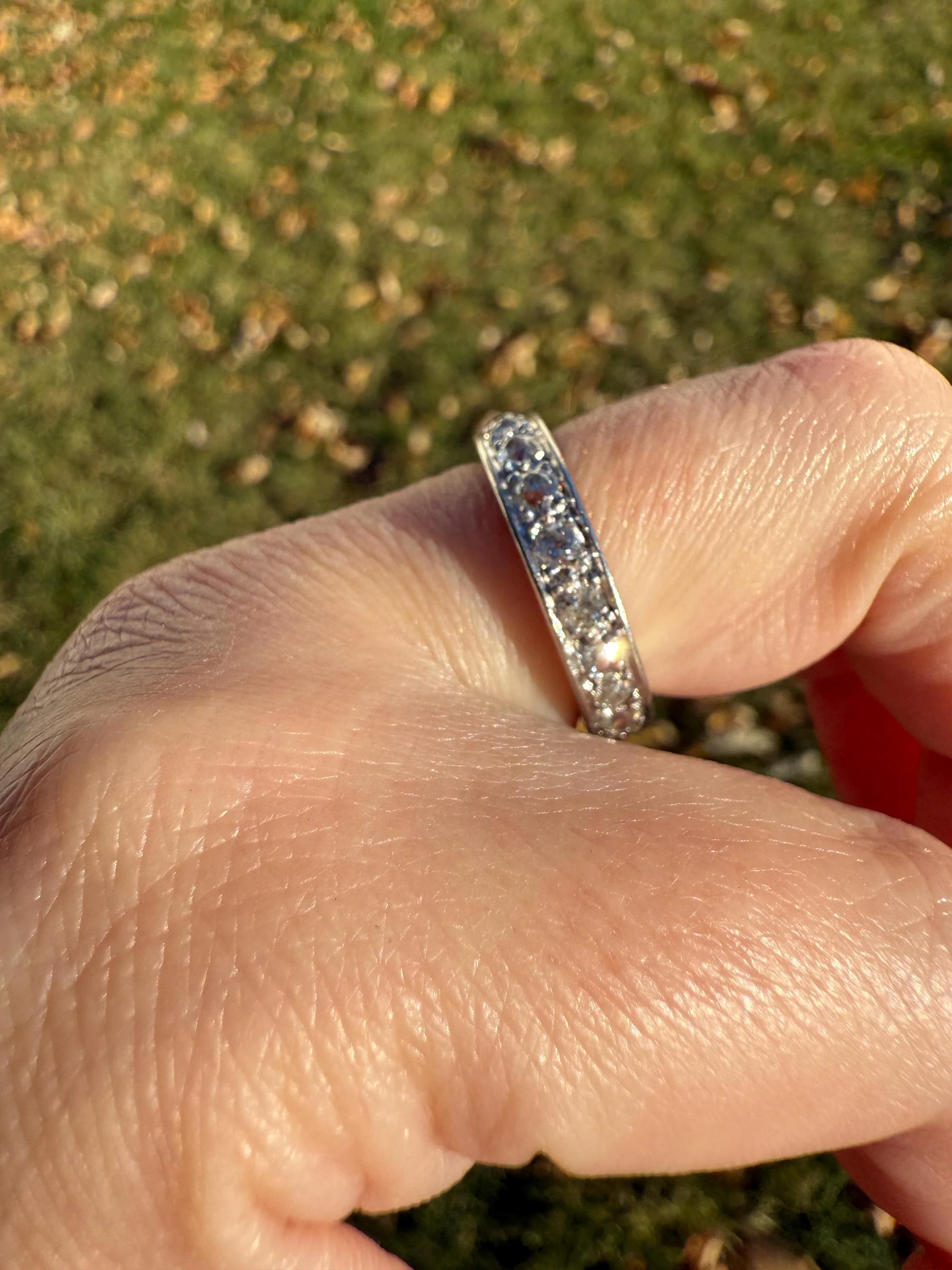 FRENCH Antique Edwardian Art Deco 1.6 Carat 20 Old Mine European Cut DiAMOND Platinum FuLL ETERNITY Band Ring Wedding 1.6Ctw Tdw OMC Stacker - Image 15