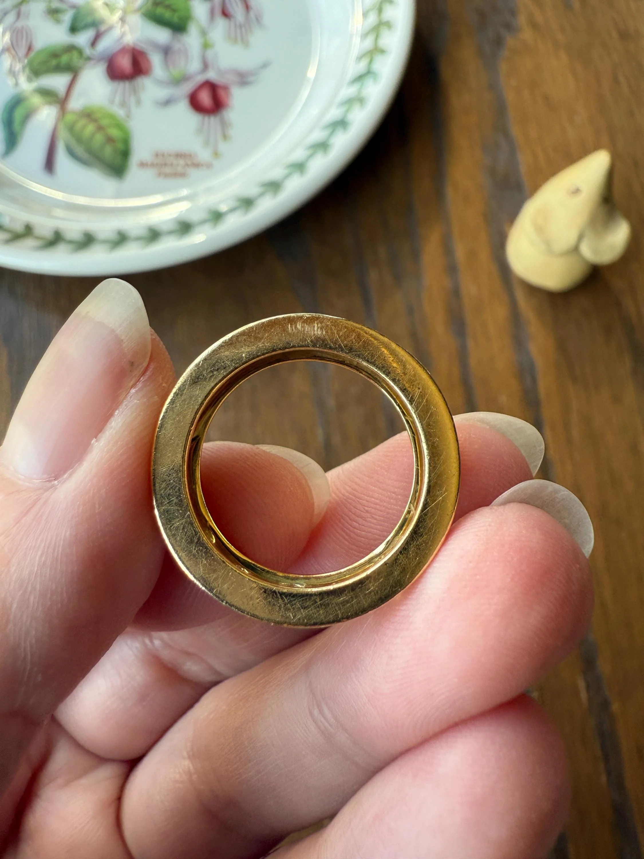 French Vintage 2 Carats Nine Stone Band Chunky Half Hoop Ring Antique Old Mine Cut DIAMOND 8.9g 18k Gold Solid Stacker Heavy Cigar 2Ctw OMC - Image 11