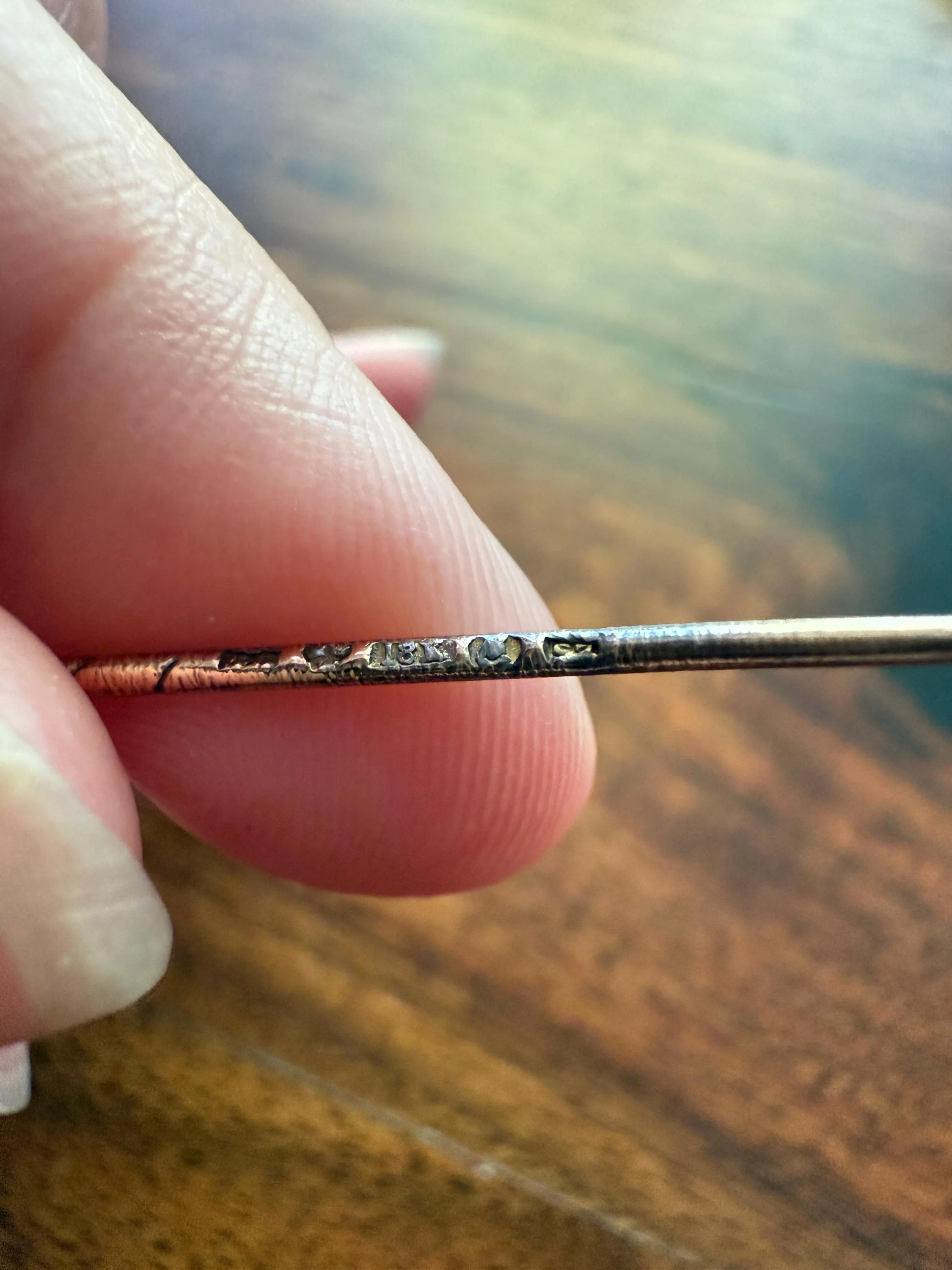 GARLAND Figural Old Mine Rose Cut DIAMOND Antique Stick Pin c1920 for Ring Pendant Bracelet Conversion 18k White Gold Silver - Image 8