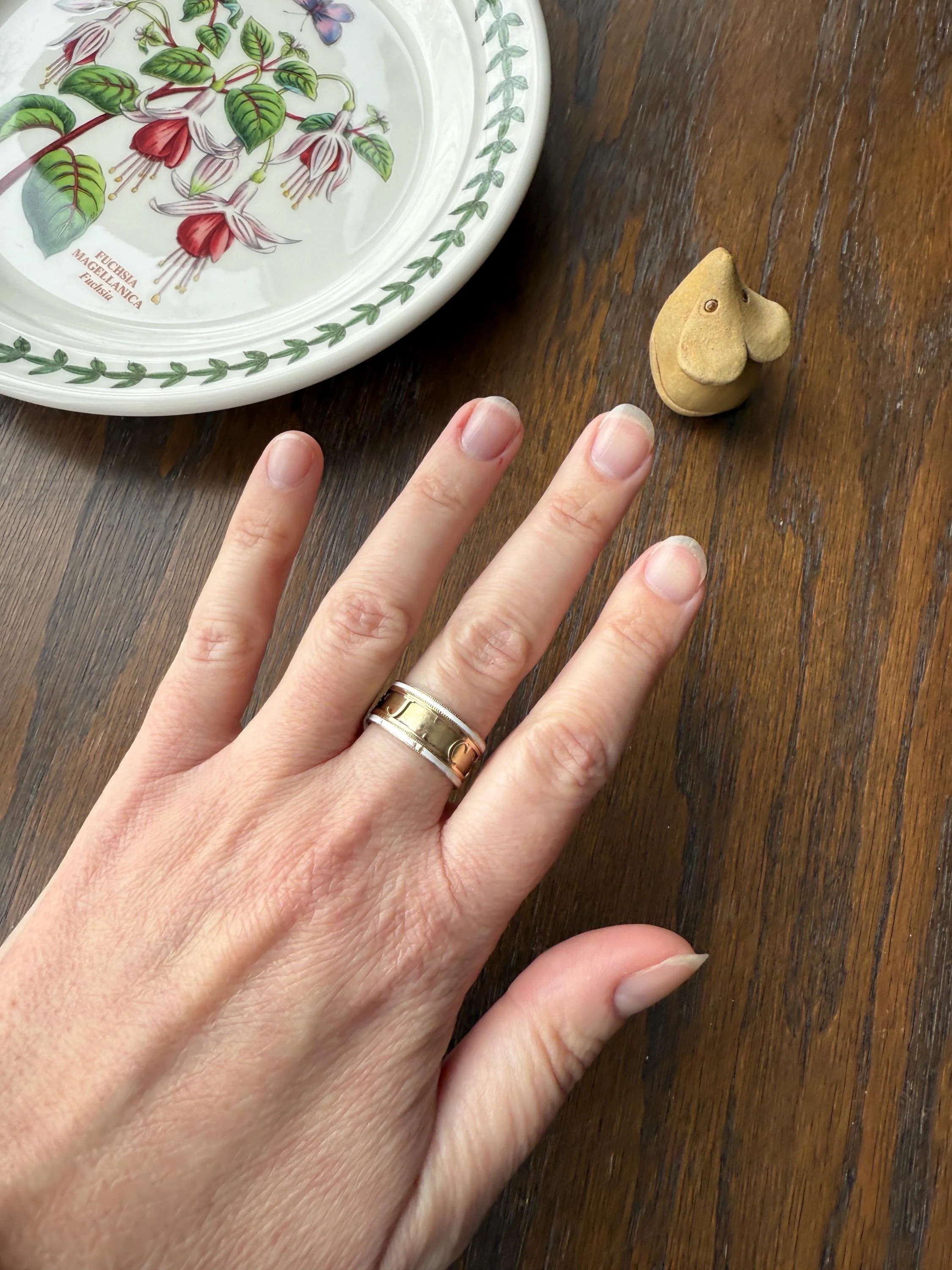 Georgian Era Dated 1789 Cigar Band Mourning Ring White Enamel 14k Gold Engraved "Died at Semlin" Historical Militaria Military Significance - Image 17