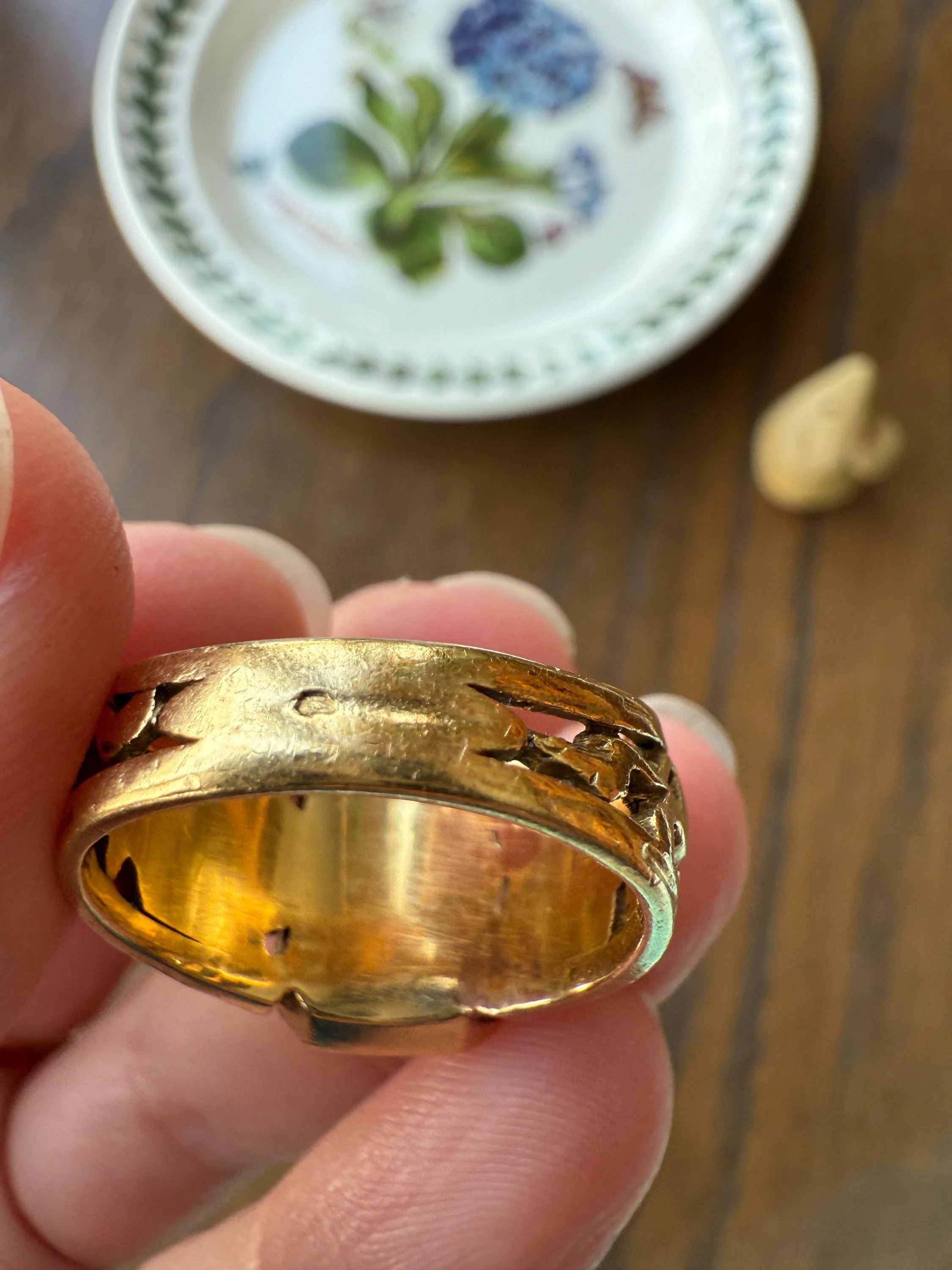 HEAVY Antique LION Chunky SIGNET 15.2g 18k Gold Solid Ring French Figural Animal Head Initial Wax Seal Pb Bp Intaglio Sturdy Band Unisex Man - Image 17
