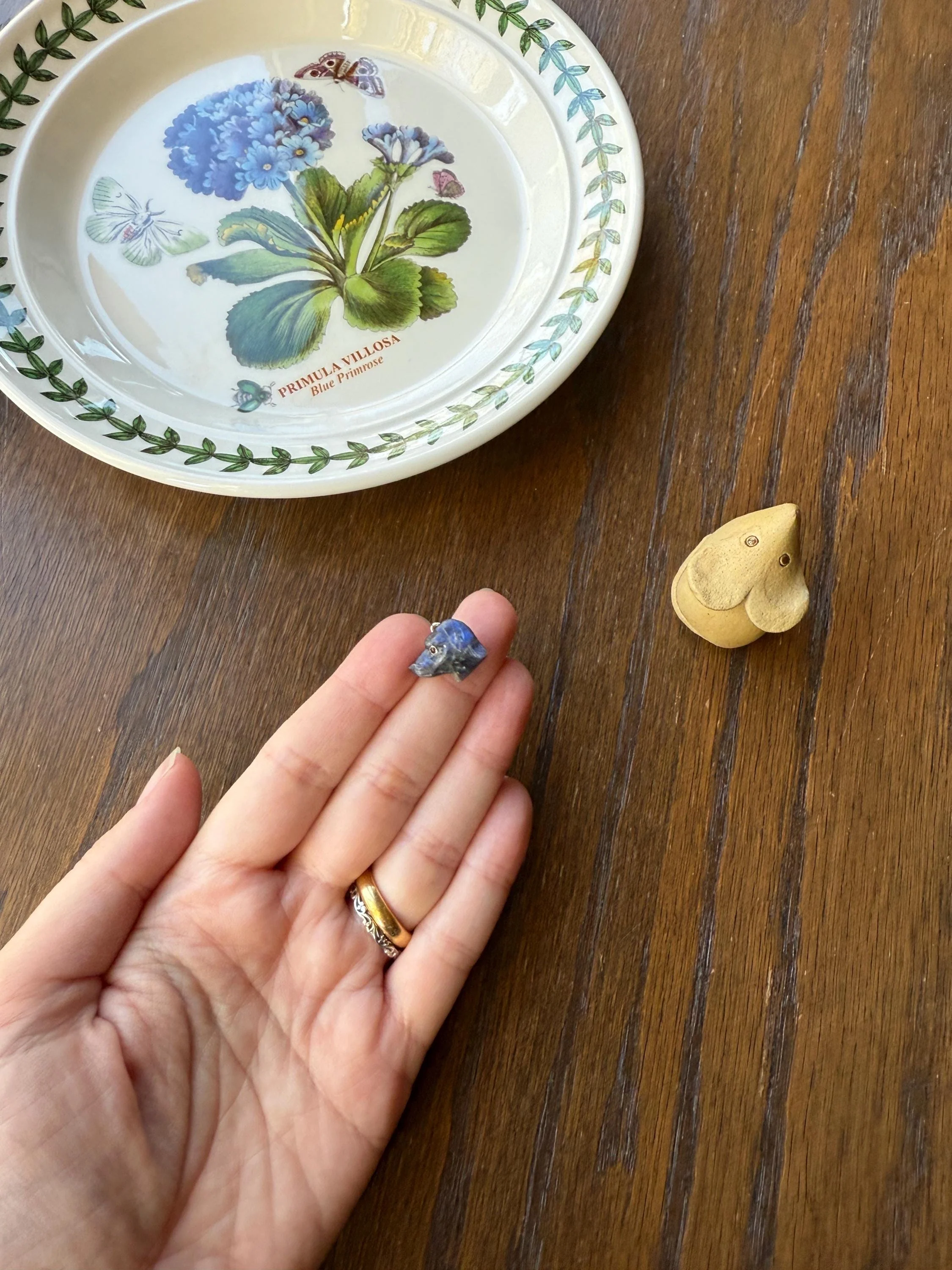 LABRADORITE Blue Labrador ; ) DOG Head Carved Antique Victorian French 18k Gold Figural Hunting Loyalty Hound Pendant Bracelet Charm Animal - Image 6