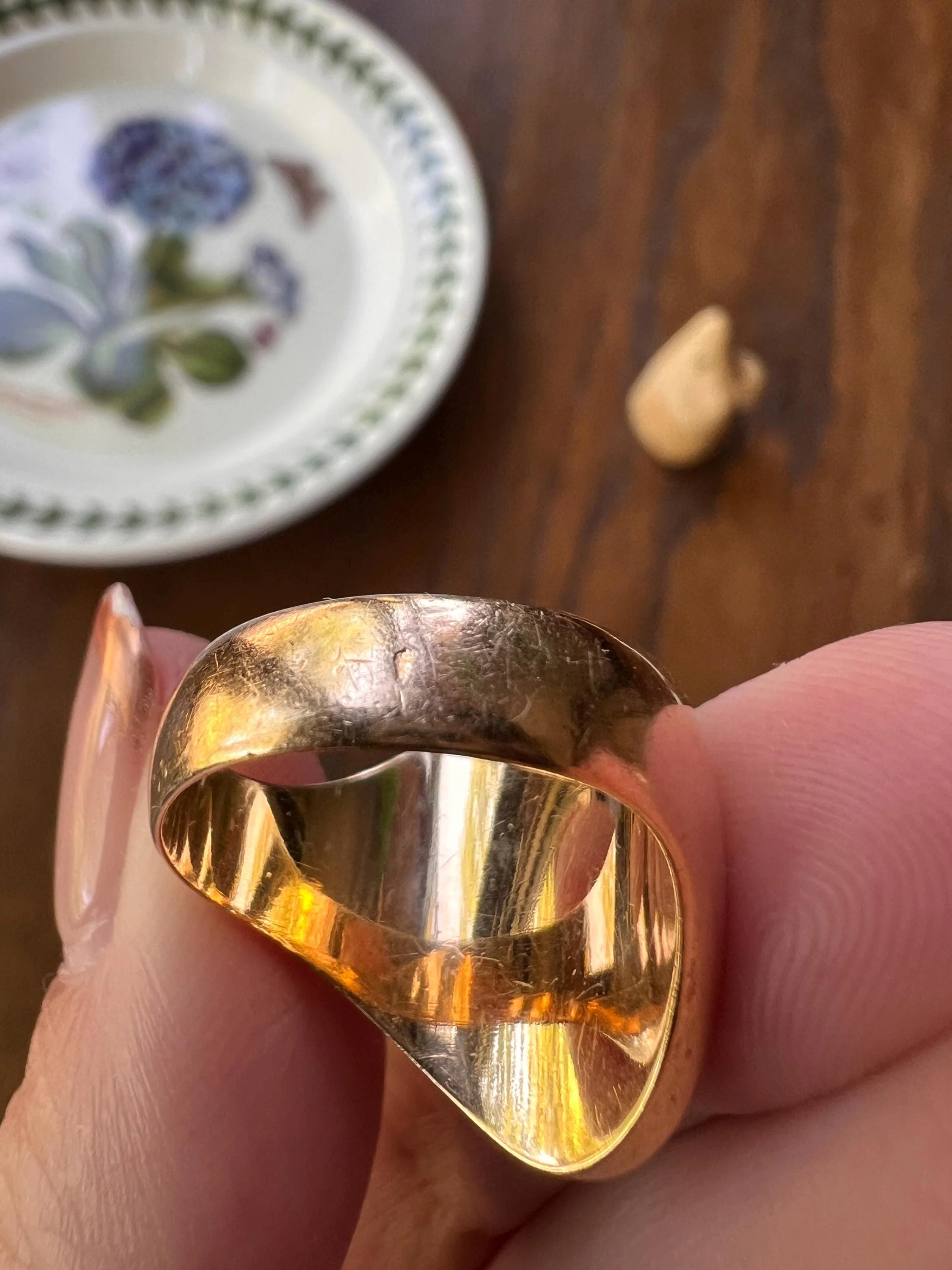 Old Mine Cut DIAMOND Starburst HEAVY French Antique Signet RING 13g 18k Gold Solid Helmet Coat of Arms Chunky - Image 9