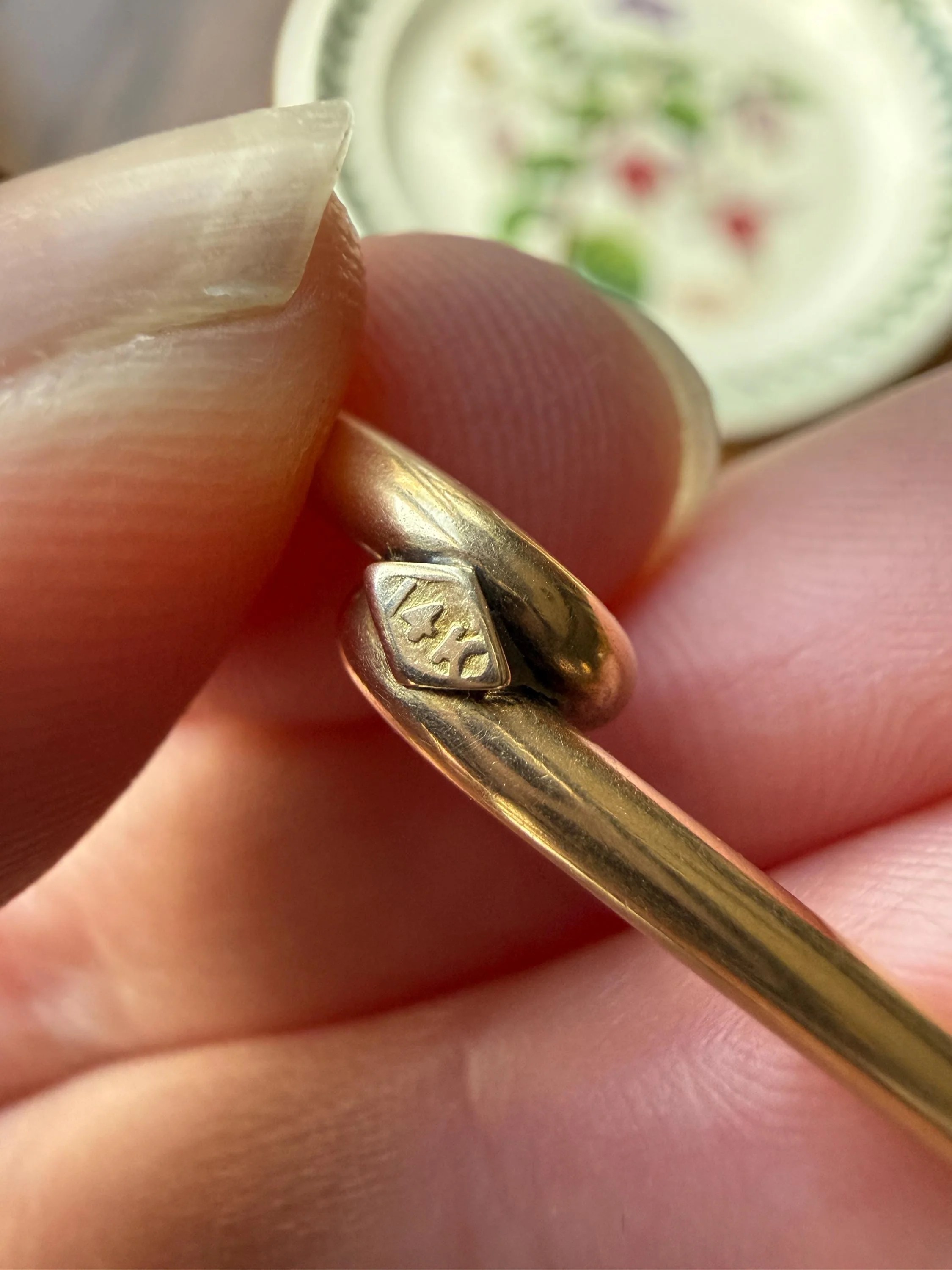 Original Antique SWIRL Curled T Bar Toggle Chunky PENDANT 4.6g 14k Gold Solid Salvaged Parts Findings Albert Watch Chain Neckmess Neckstack - Image 3