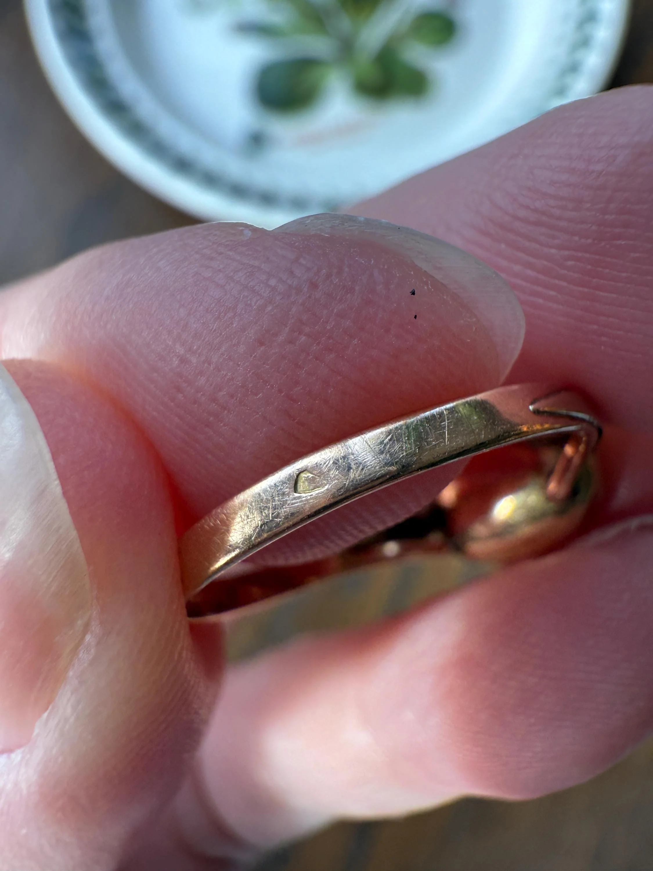 Original French Victorian Era Citrine East West Solitaire Ring 18k Gold Yellow "Vinegar & Oil" Red Foil Domed Back Unique Color Bezel Set - Image 20