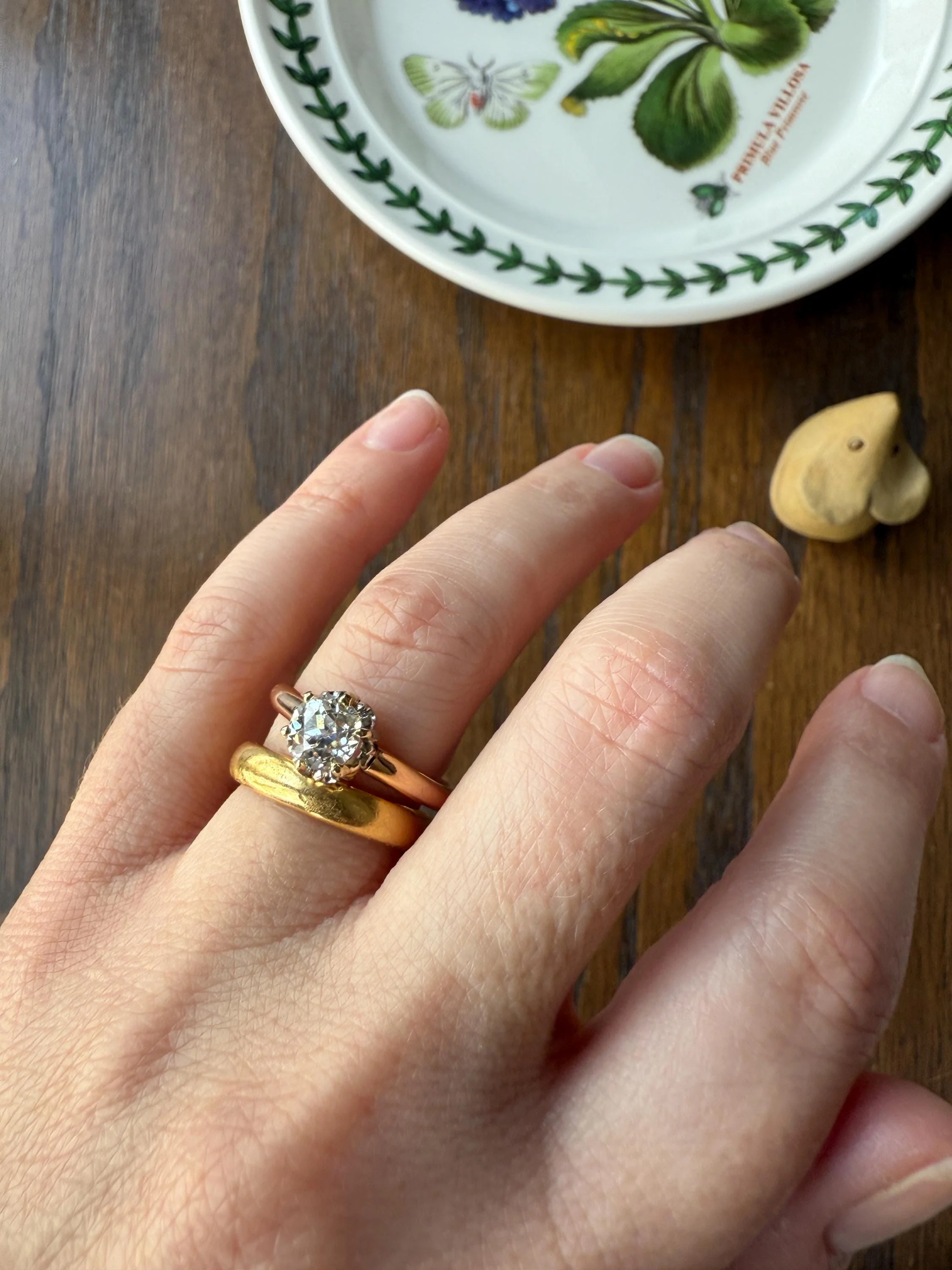 Ornate Classic Victorian Antique One Carat Old Mine Cut DiAMOND Solitaire Ring French 18k Rosy GOLD Engagement All Original Setting & Stone - Image 16