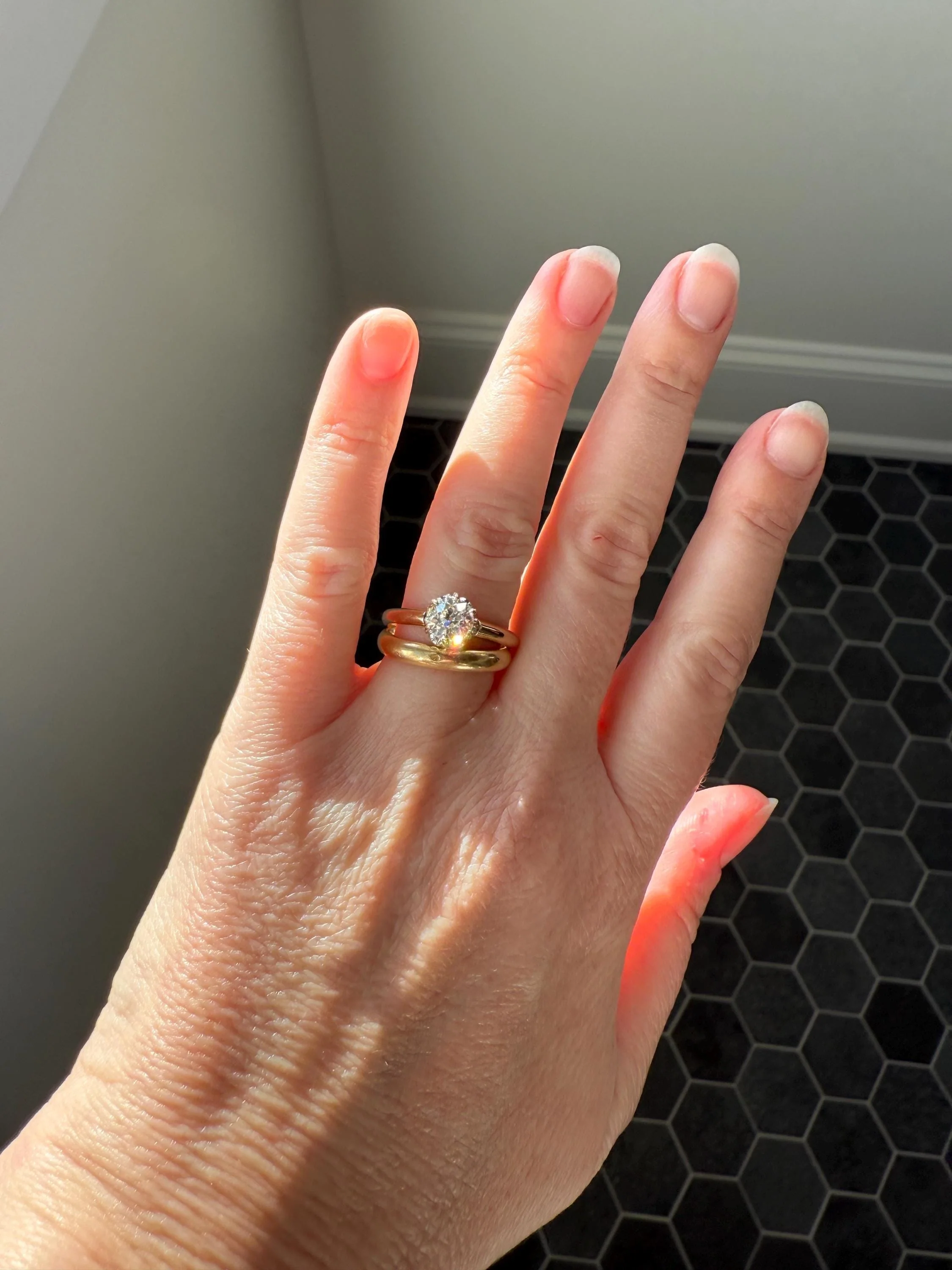 Ornate Classic Victorian Antique One Carat Old Mine Cut DiAMOND Solitaire Ring French 18k Rosy GOLD Engagement All Original Setting & Stone - Image 6