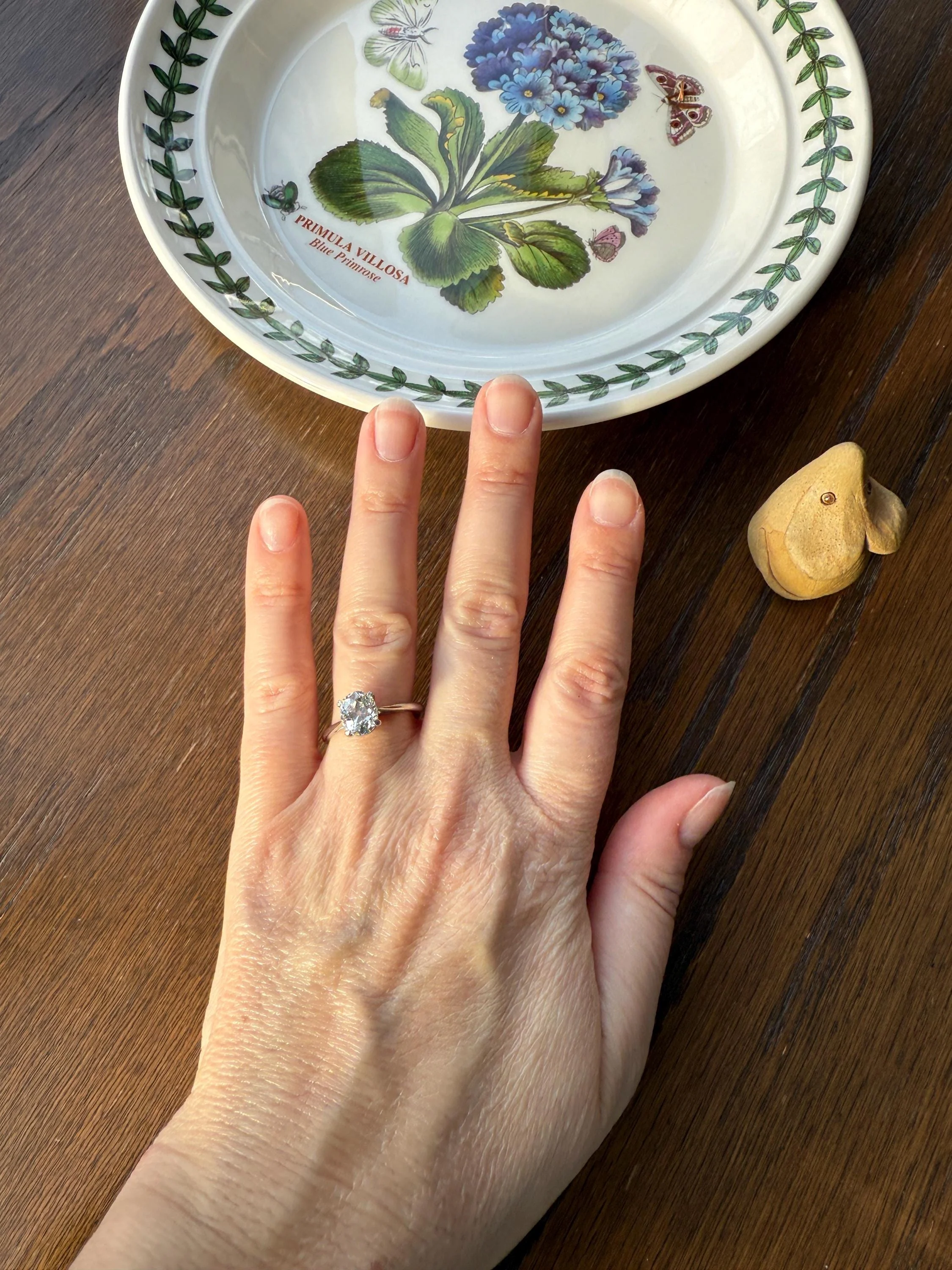 OVAL Antique 1.87 Carat Eye CLEAN Elongated Old Mine Cut DIAMOND Solitaire Engagement Ring w/ cert French 18k White Gold 1.87ct OmC - Image 14