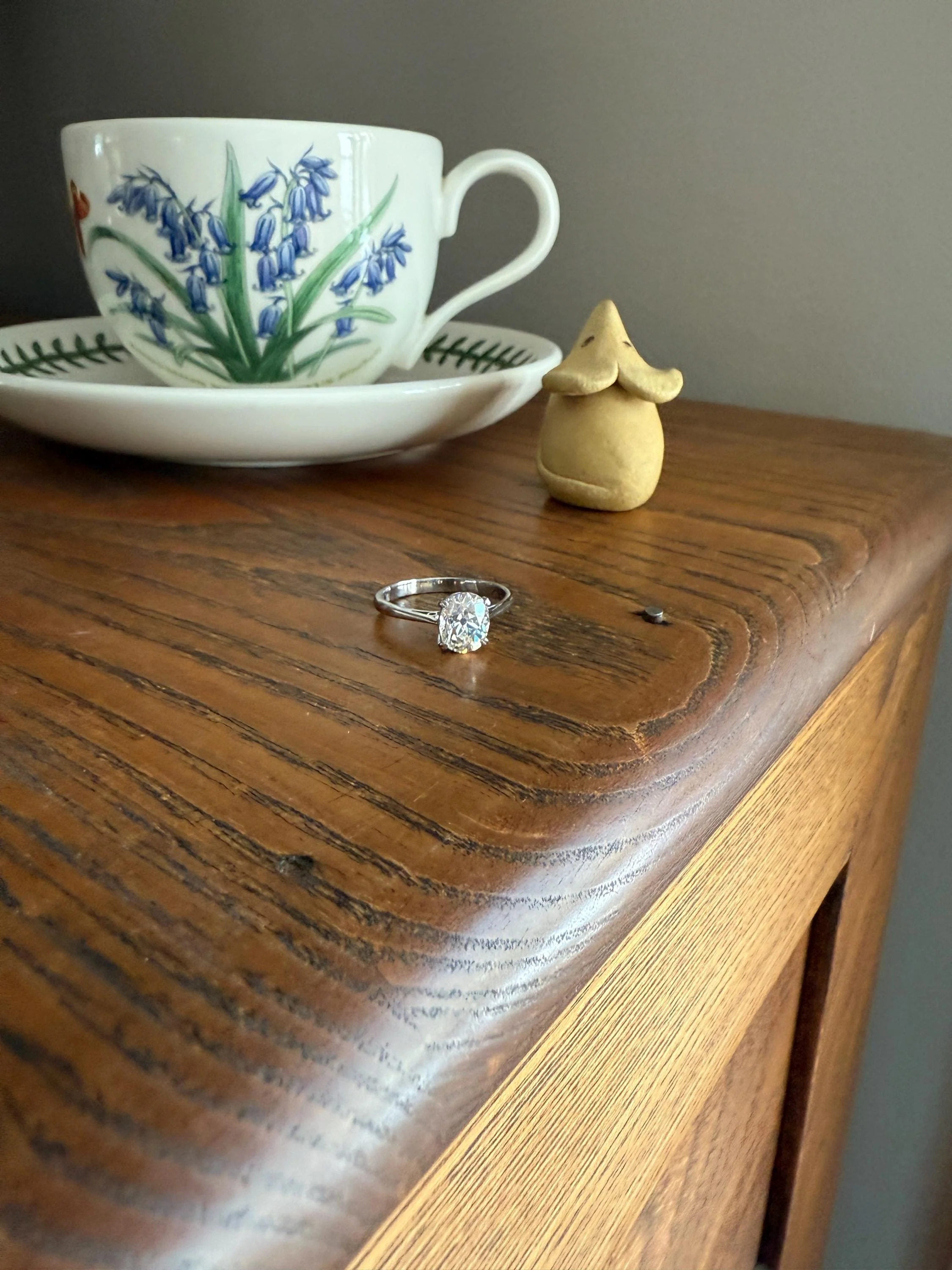 OVAL Antique 1.87 Carat Eye CLEAN Elongated Old Mine Cut DIAMOND Solitaire Engagement Ring w/ cert French 18k White Gold 1.87ct OmC - Image 16