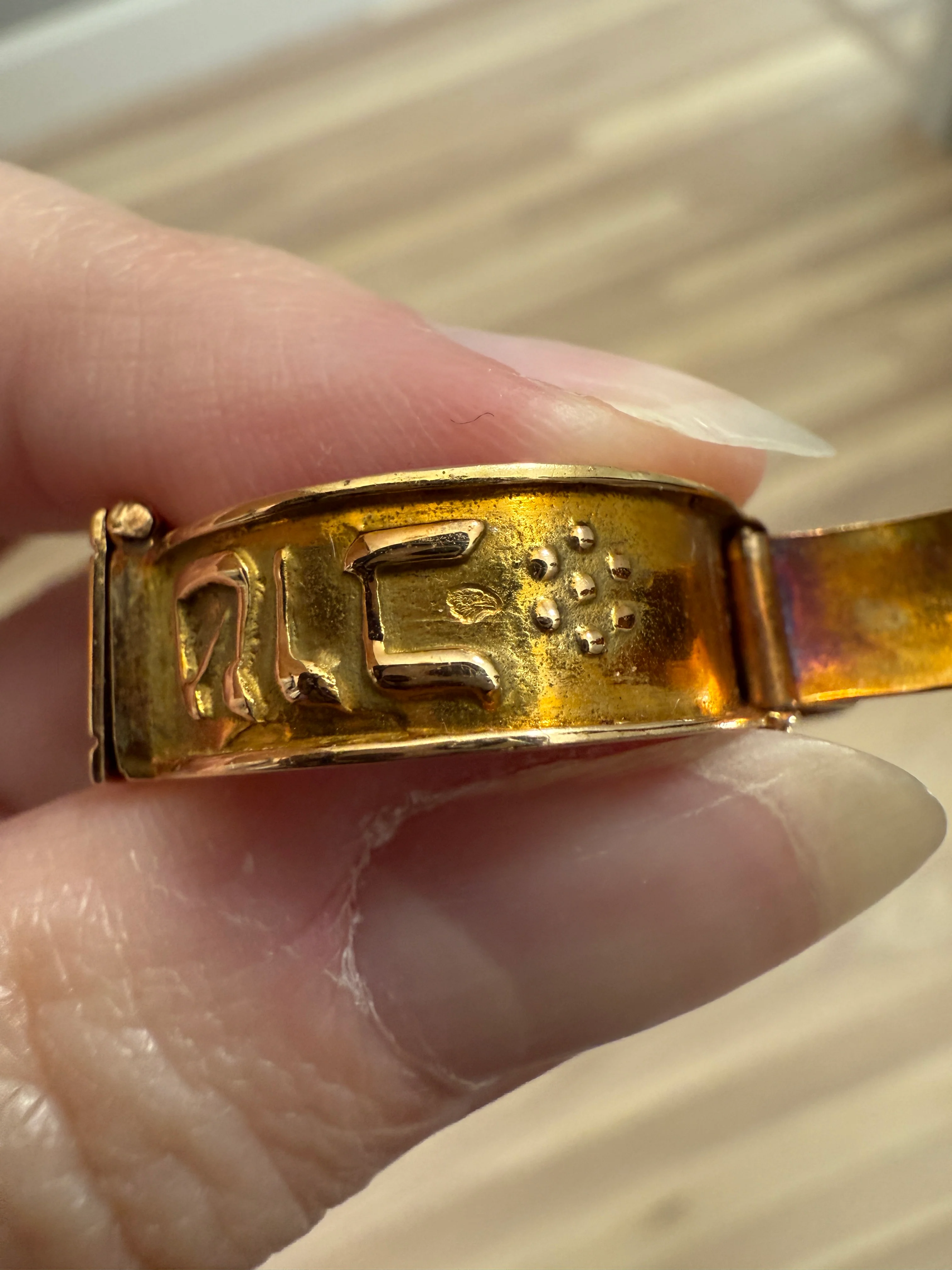 Rare Mazel Tov FEDE Hands Gimmel LOCKET Ring OPENING Secret Panel Doors Vintage to Antique 18k Gold - Image 22