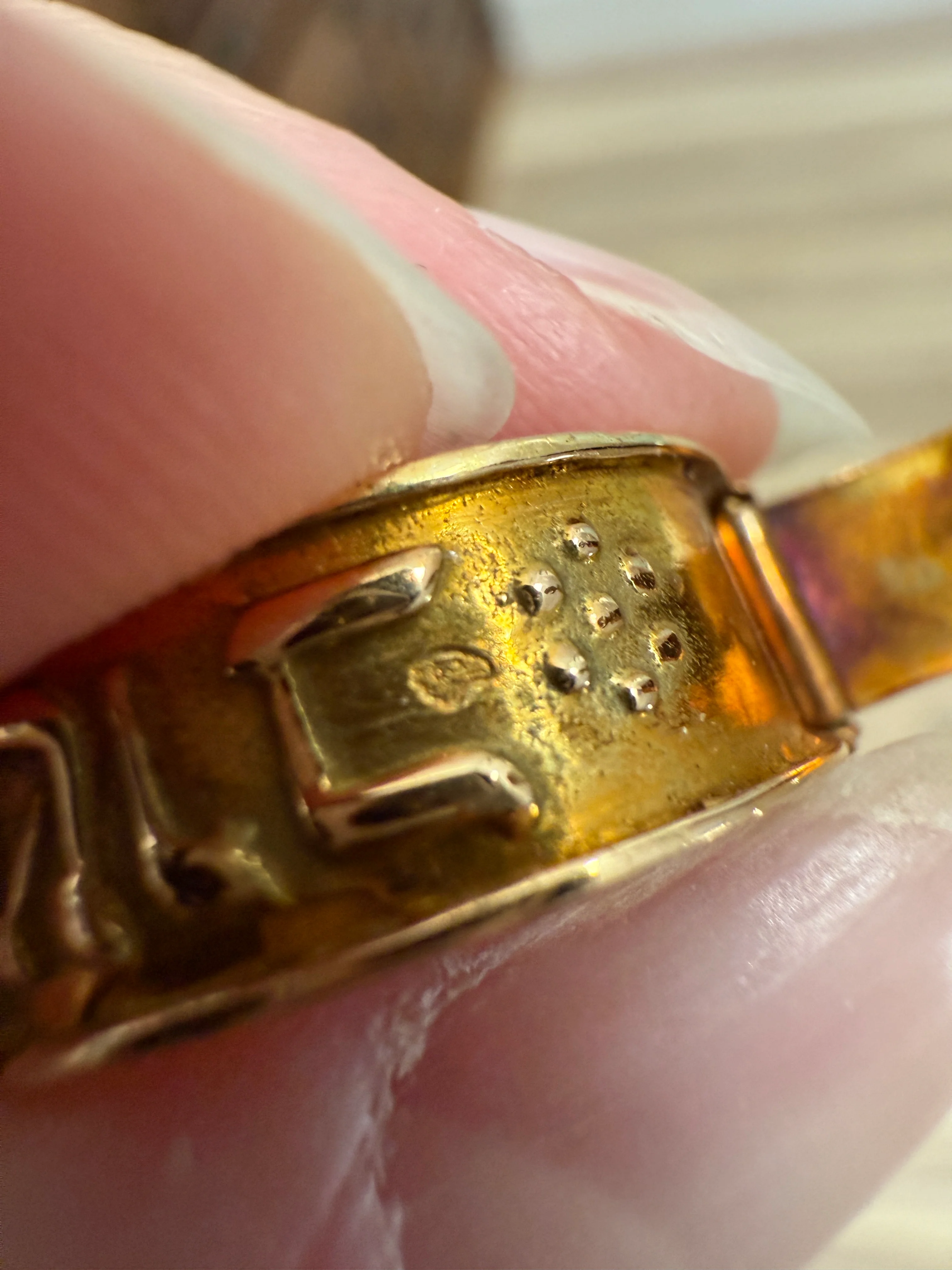 Rare Mazel Tov FEDE Hands Gimmel LOCKET Ring OPENING Secret Panel Doors Vintage to Antique 18k Gold - Image 23