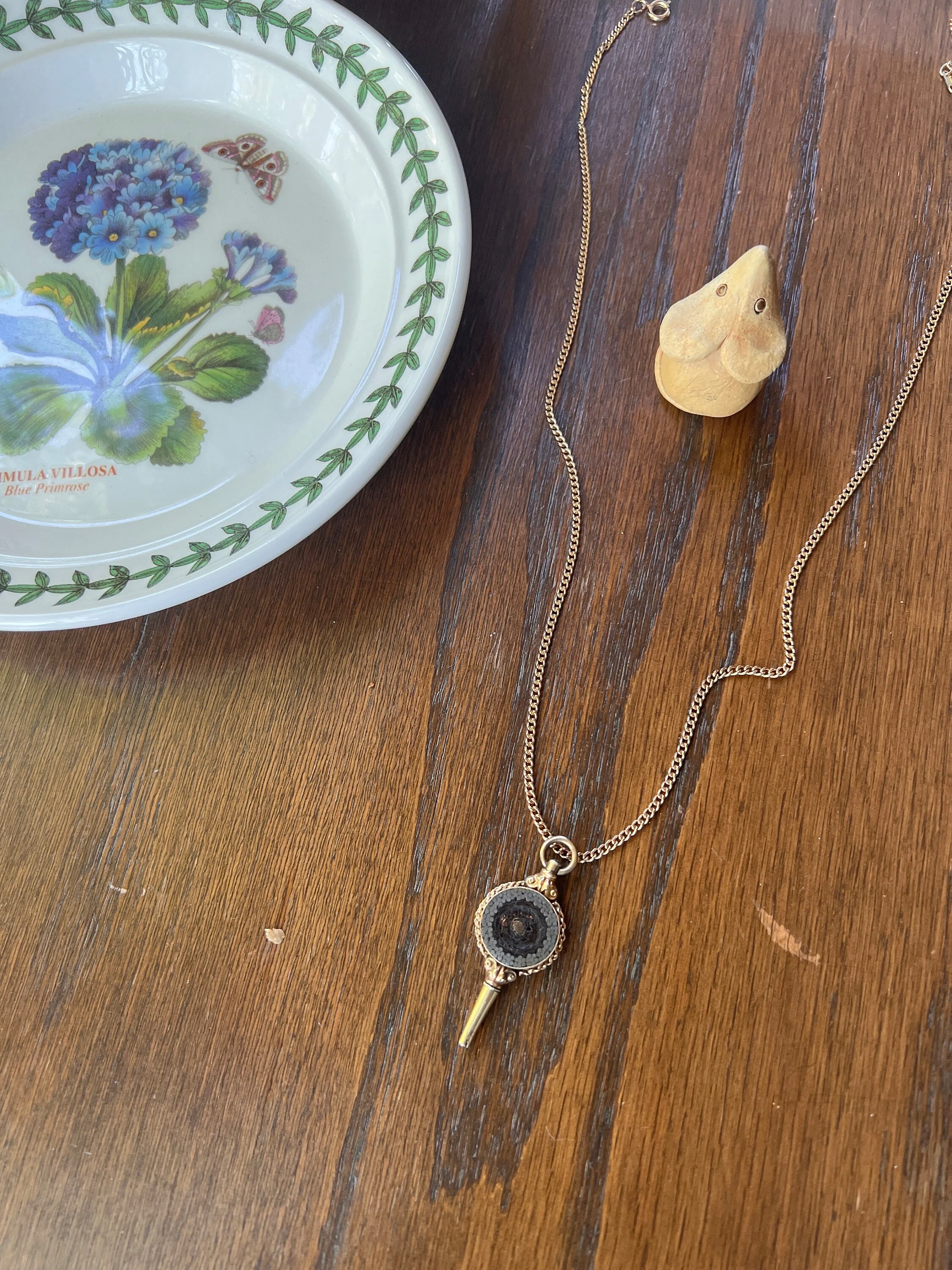 Rare VICTORIAN Transatlantic Cable SOUVENIR PENDANT 14k Gold 1800s Geometric Watch Key Historical Significance - Image 3