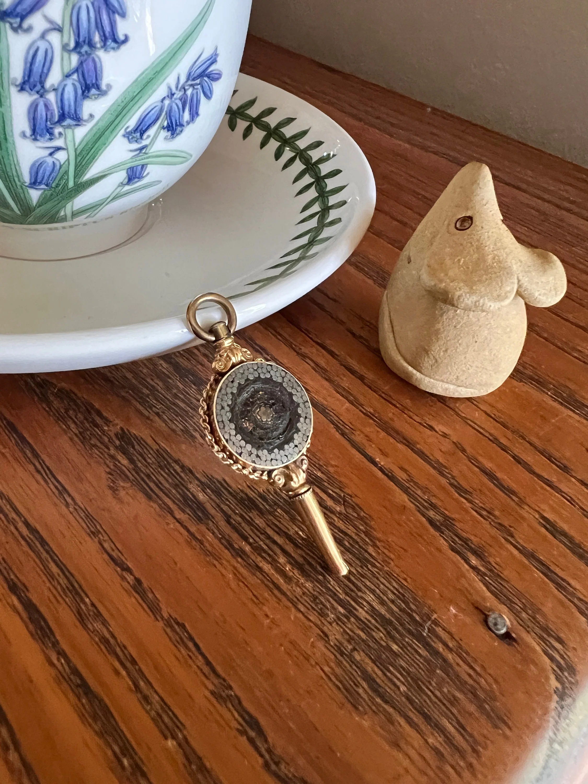 Rare VICTORIAN Transatlantic Cable SOUVENIR PENDANT 14k Gold 1800s Geometric Watch Key Historical Significance - Image 4