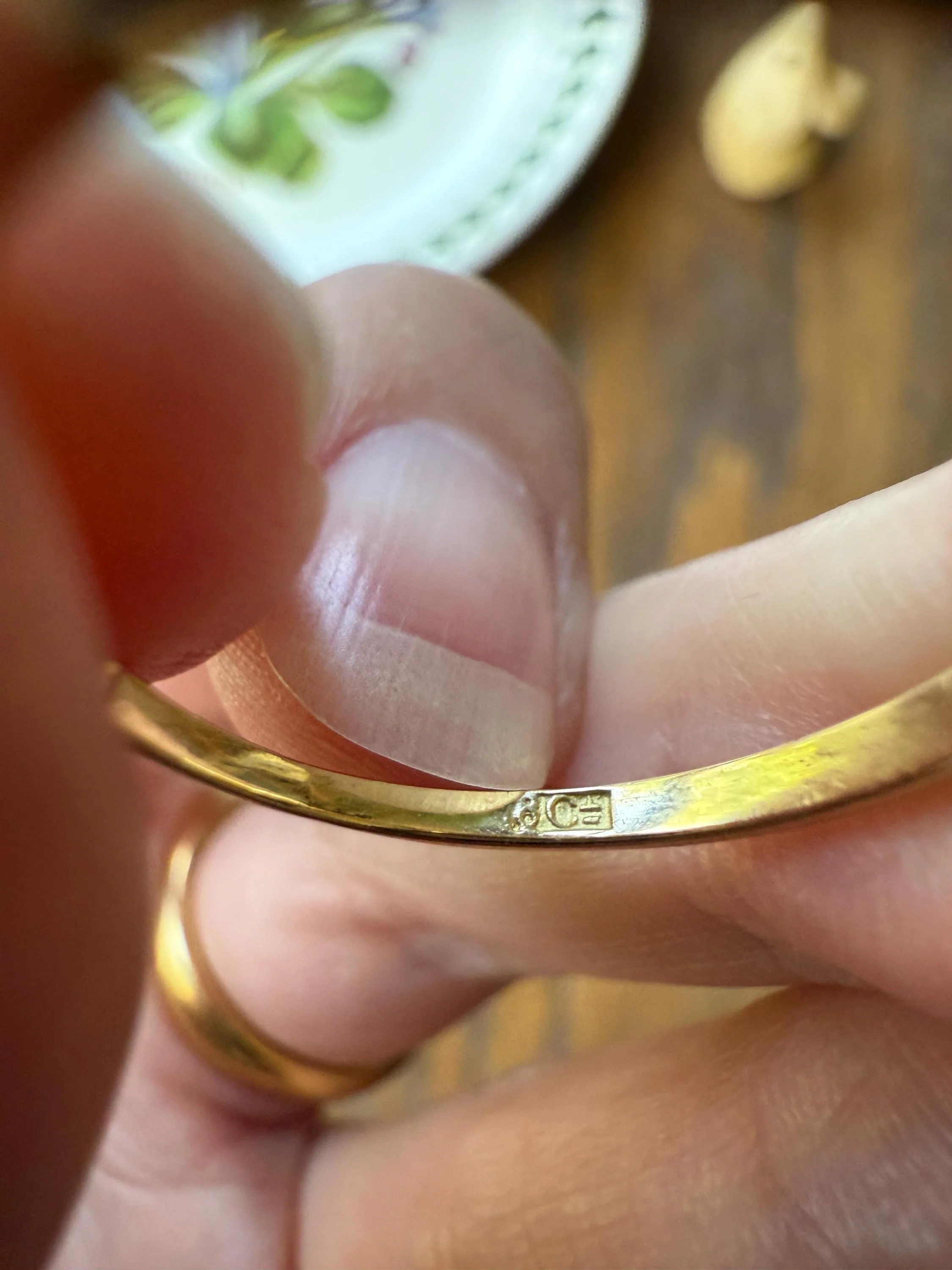 SPECIAL 3.1 Carat Antique FANCY YELLOW Old Mine Cut Diamond Three Stone Canary Ring Gemset Prong Spacers 18k Gold Rare Chunky Band - Image 9