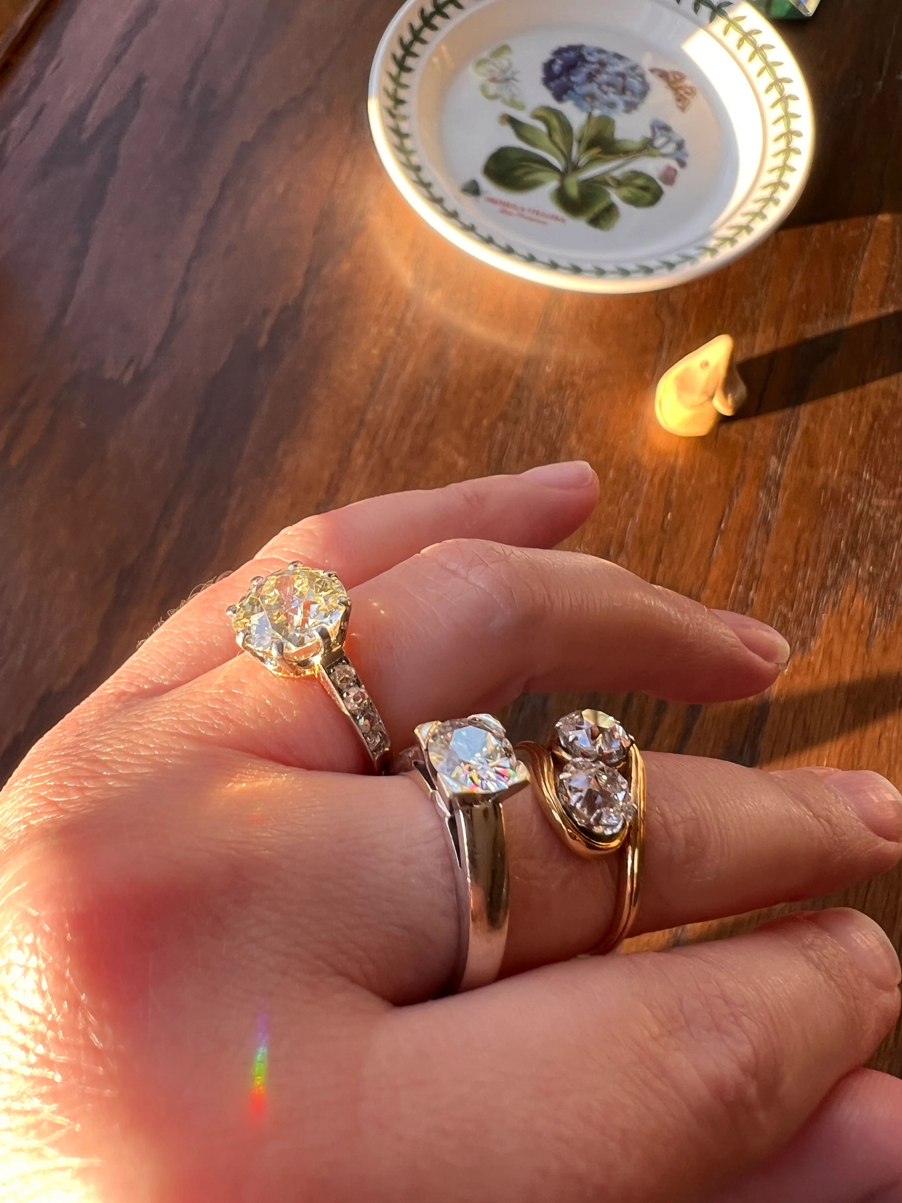 Special French Antique 3.5 CARAT Old European Cut DIAMOND Eye Clean Solitaire Rose Cuts Engagement Ring 18k Gold Platinum Fiery 3.65ctw OEC - Image 19