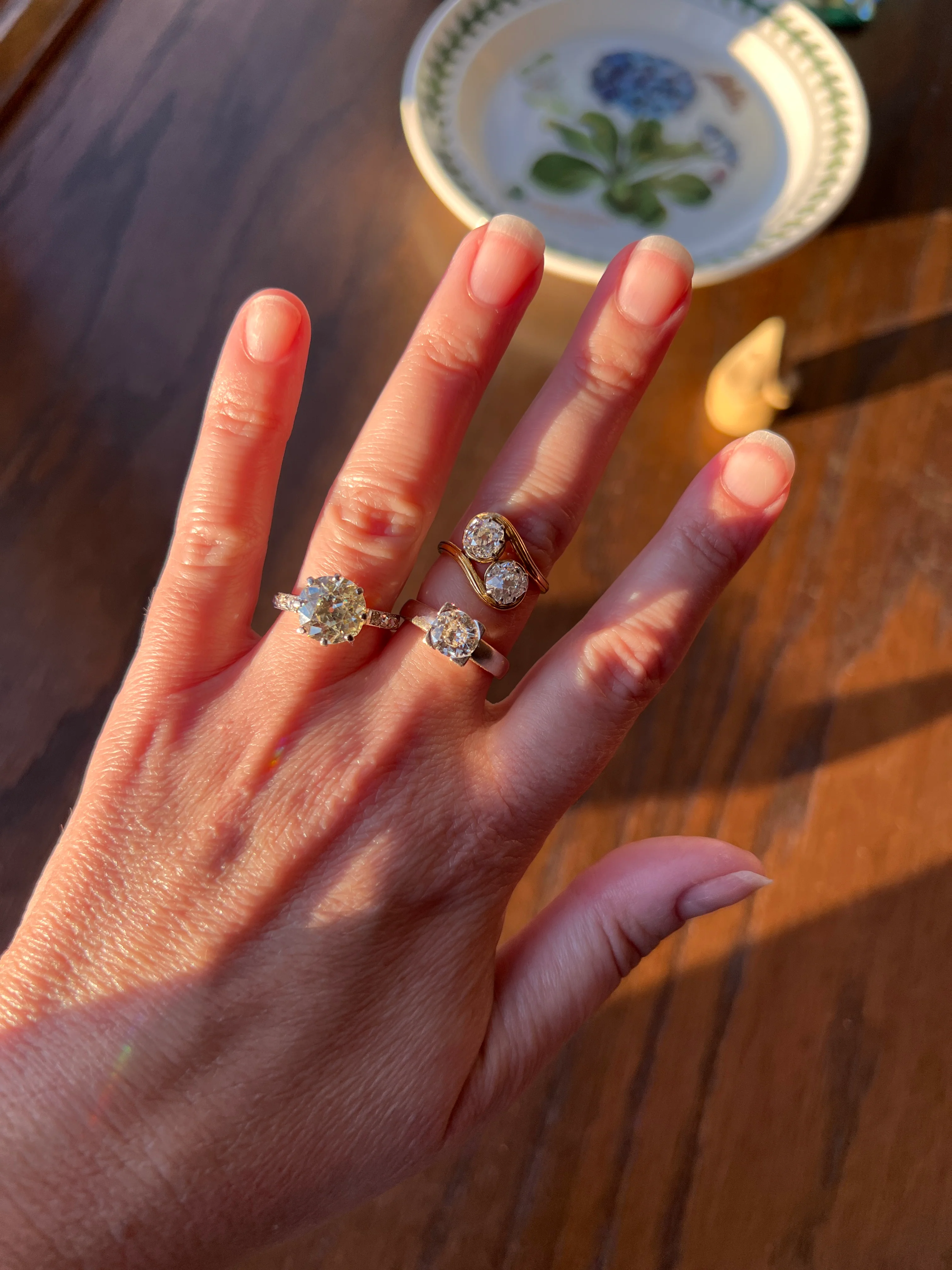 Special French Antique 3.5 CARAT Old European Cut DIAMOND Eye Clean Solitaire Rose Cuts Engagement Ring 18k Gold Platinum Fiery 3.65ctw OEC - Image 20