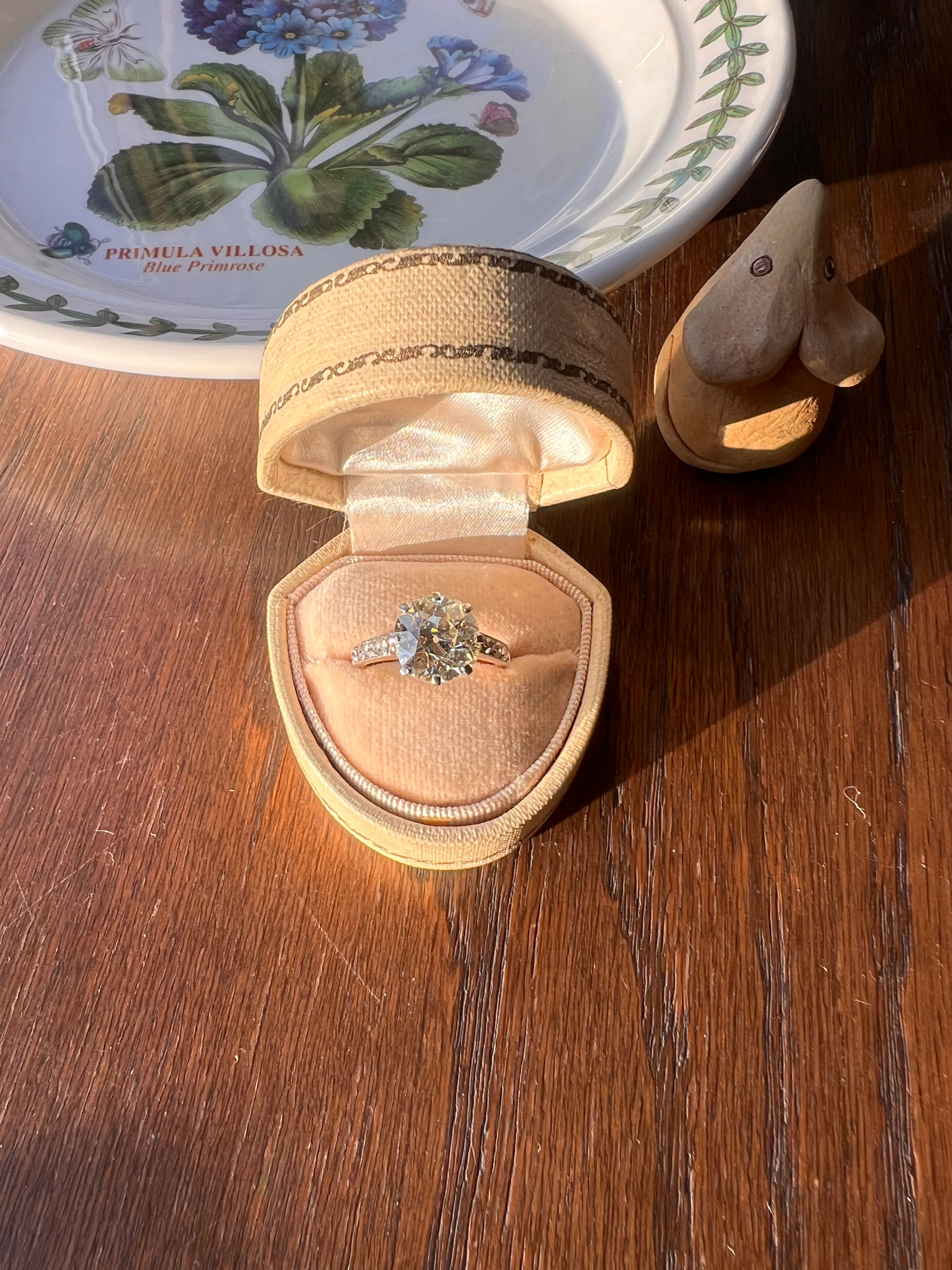 Special French Antique 3.5 CARAT Old European Cut DIAMOND Eye Clean Solitaire Rose Cuts Engagement Ring 18k Gold Platinum Fiery 3.65ctw OEC - Image 24