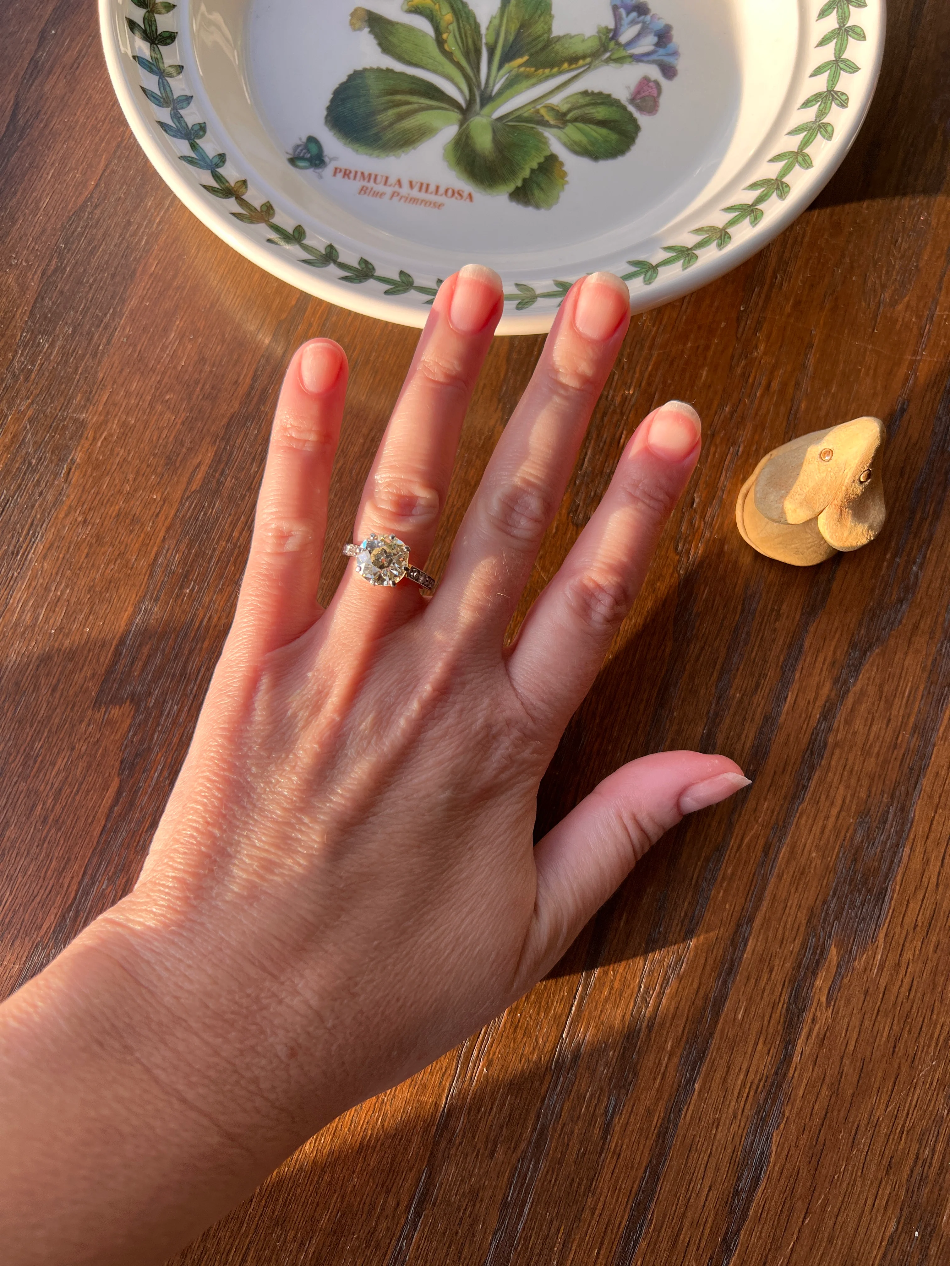 Special French Antique 3.5 CARAT Old European Cut DIAMOND Eye Clean Solitaire Rose Cuts Engagement Ring 18k Gold Platinum Fiery 3.65ctw OEC - Image 28