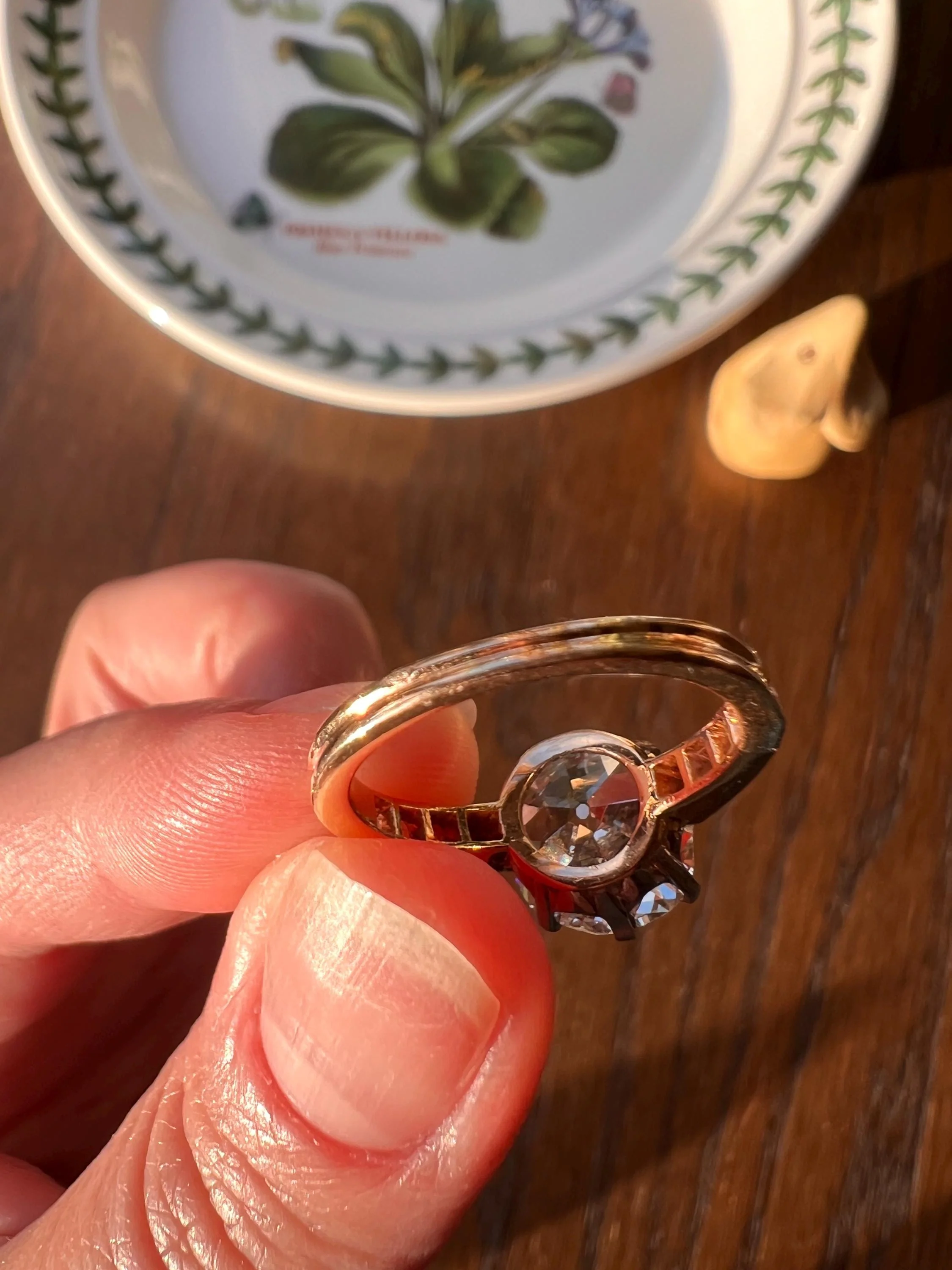 Special French Antique 3.5 CARAT Old European Cut DIAMOND Eye Clean Solitaire Rose Cuts Engagement Ring 18k Gold Platinum Fiery 3.65ctw OEC - Image 8