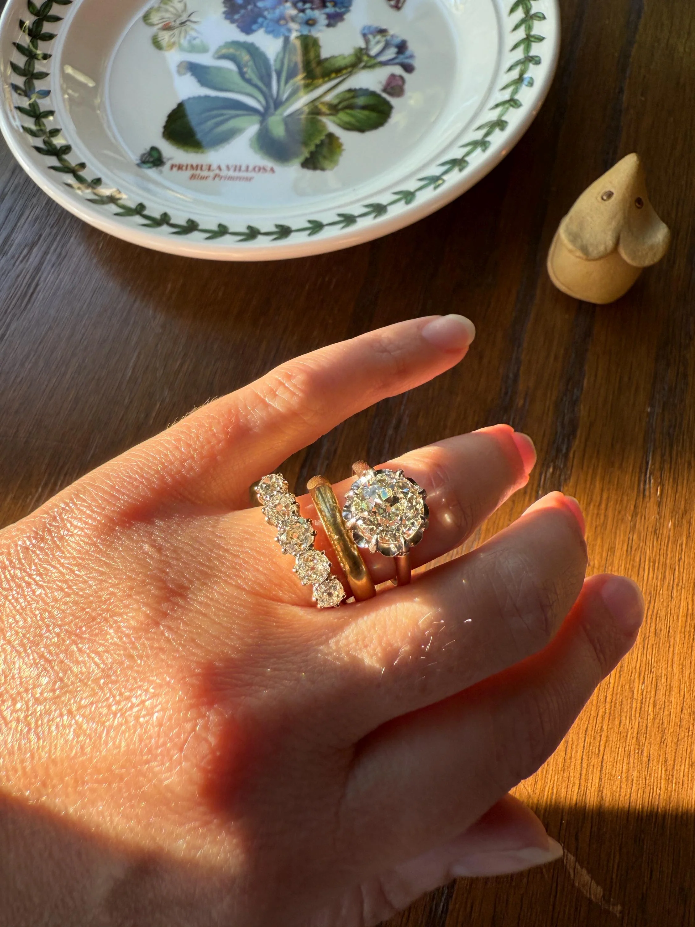 Special French Original Antique 3.5 CARAT Old European Cut DIAMOND Eye Clean Solitaire Engagement Ring 18k Rosy Gold Platinum Fiery OEC - Image 15
