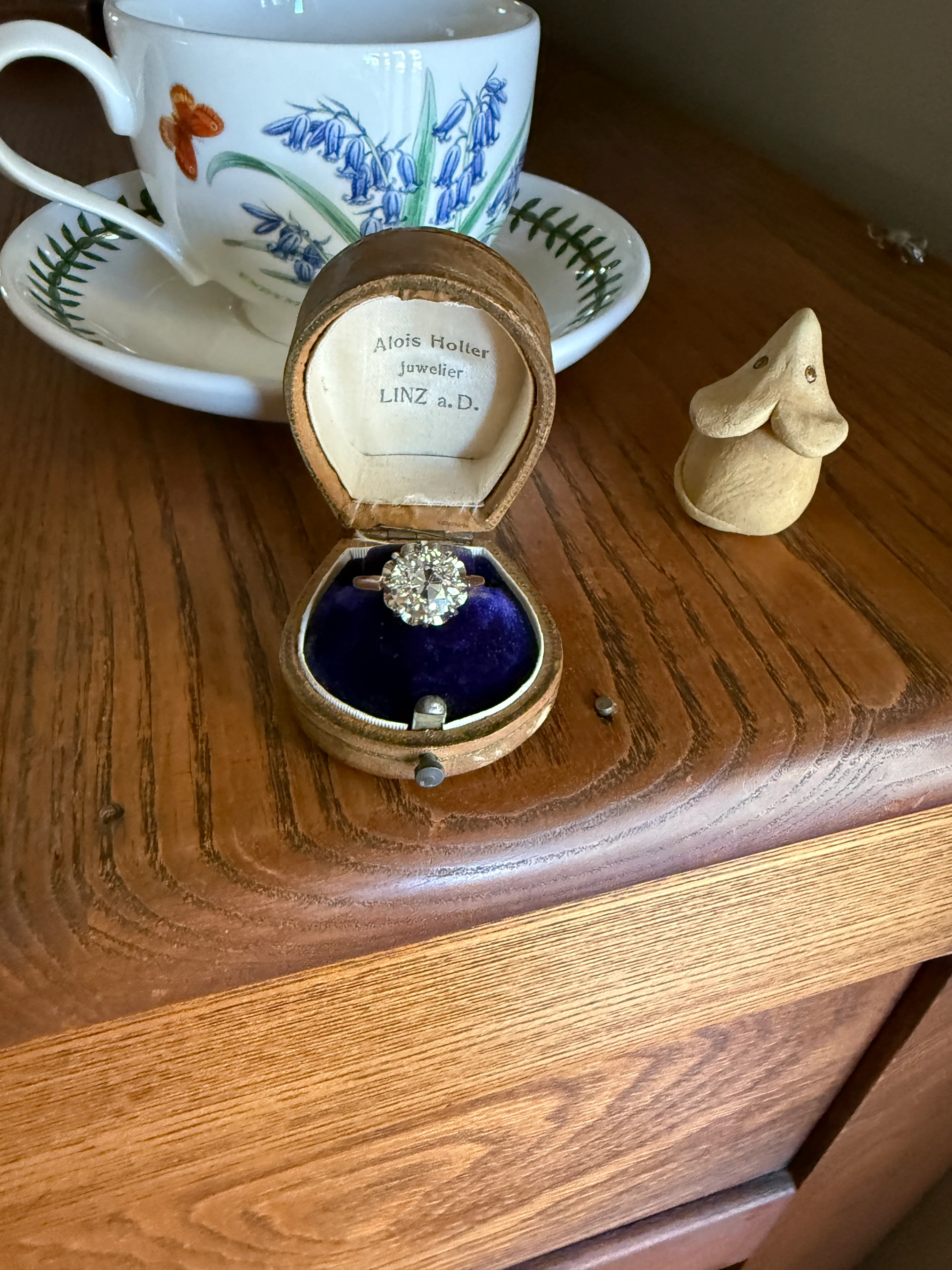 Special French Original Antique 3.5 CARAT Old European Cut DIAMOND Eye Clean Solitaire Engagement Ring 18k Rosy Gold Platinum Fiery OEC - Image 32