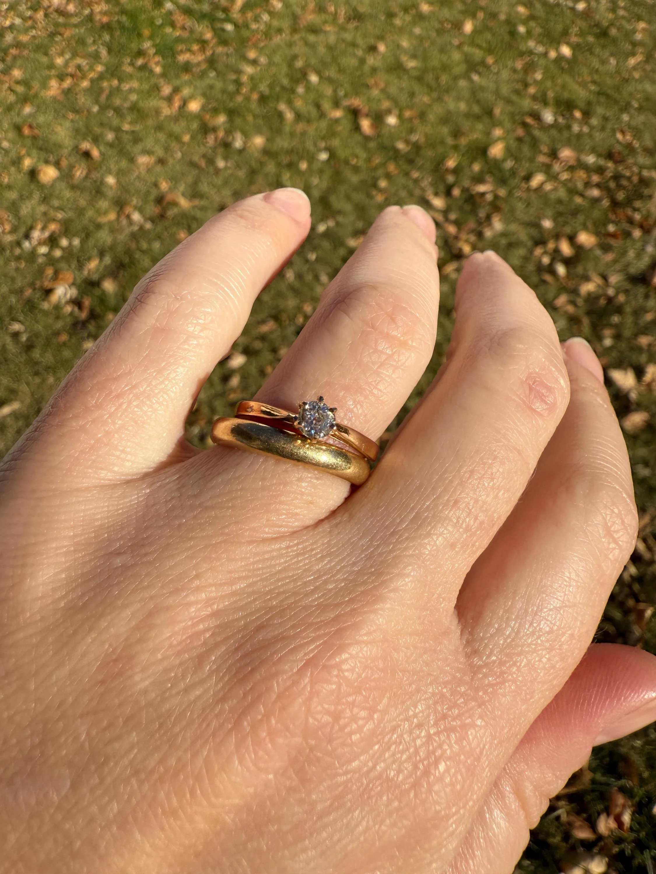 TALL Dainty French Old Mine Cut Diamond Solitaire Engagement Ring 18k Rosy Gold Romantic Gift Belle Epoque Love Stacker Prong Set Minimalist - Image 3