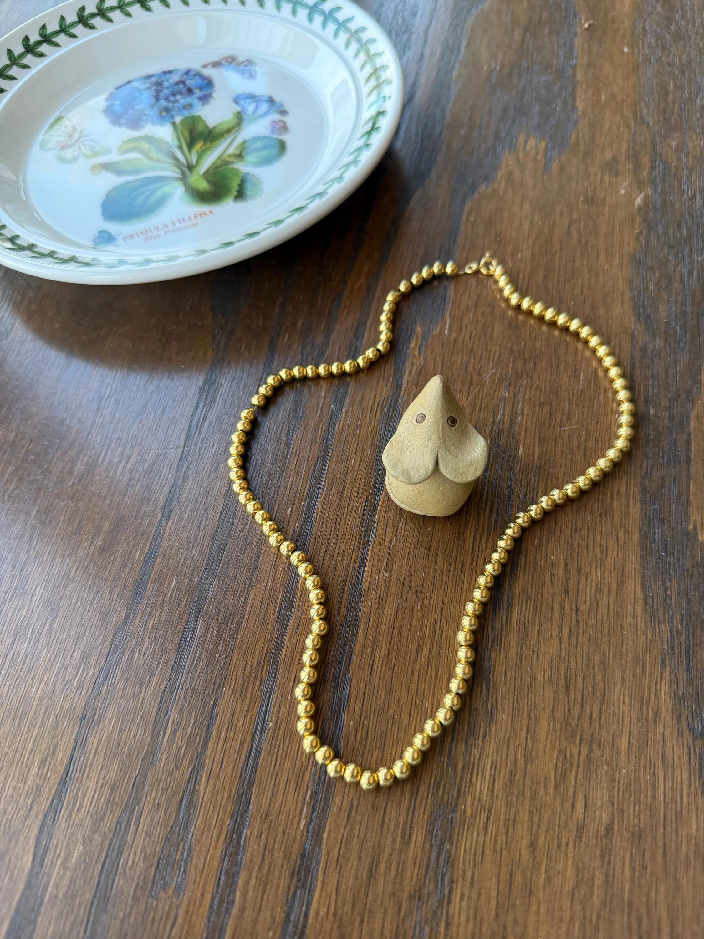 Uniform French Vintage 10.2g 18k GOLD Pearl Solid Traditional Marseille Chain Necklace Smaller Beads 18" Collar Neckmess Staple - Image 11