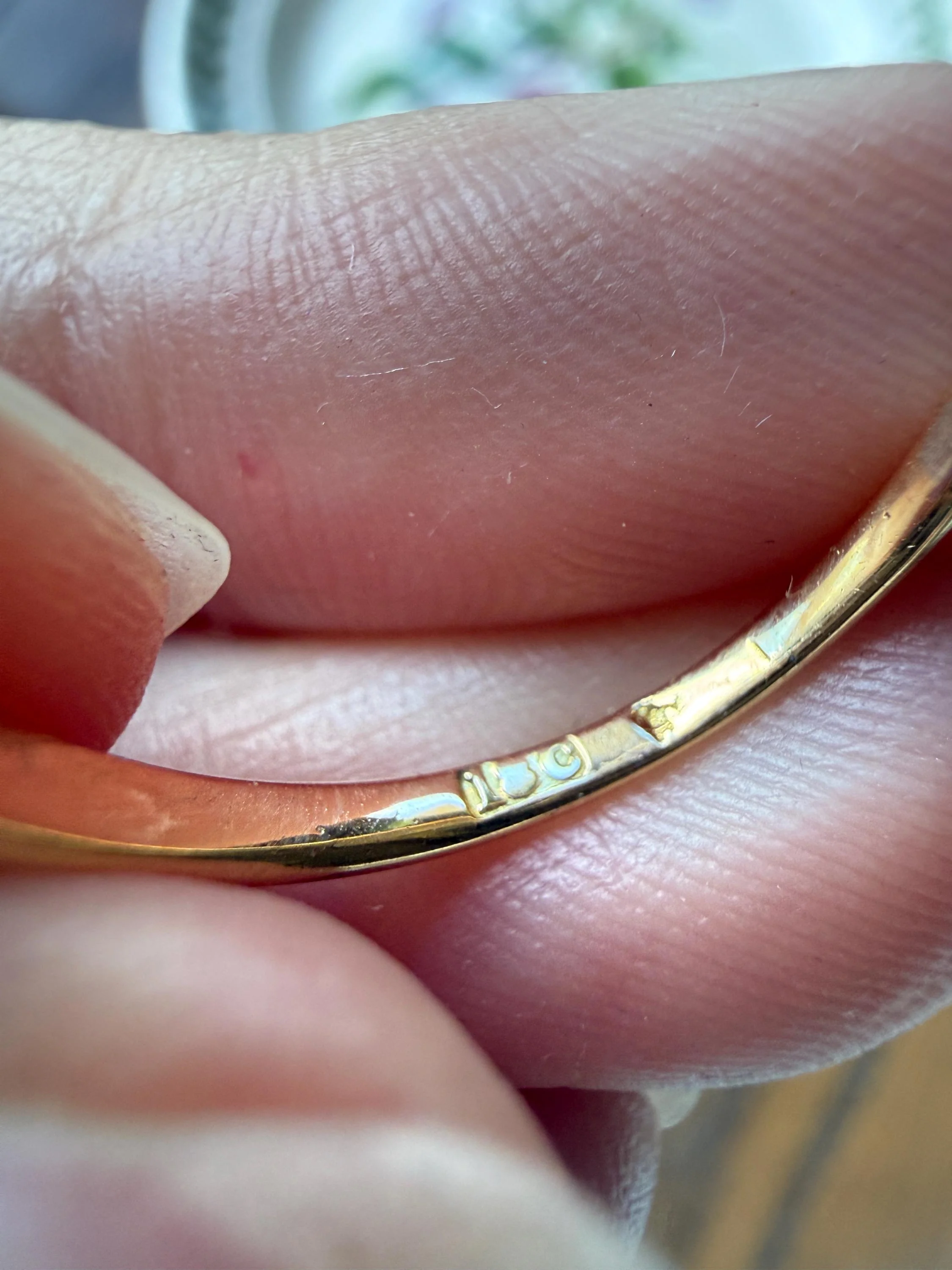 Victorian Antique .7 Carat Old Mine Cut Diamond Five Stone Ring Sturdy 18k GOLD Stacker Band OMC Daily Wearer - Image 19