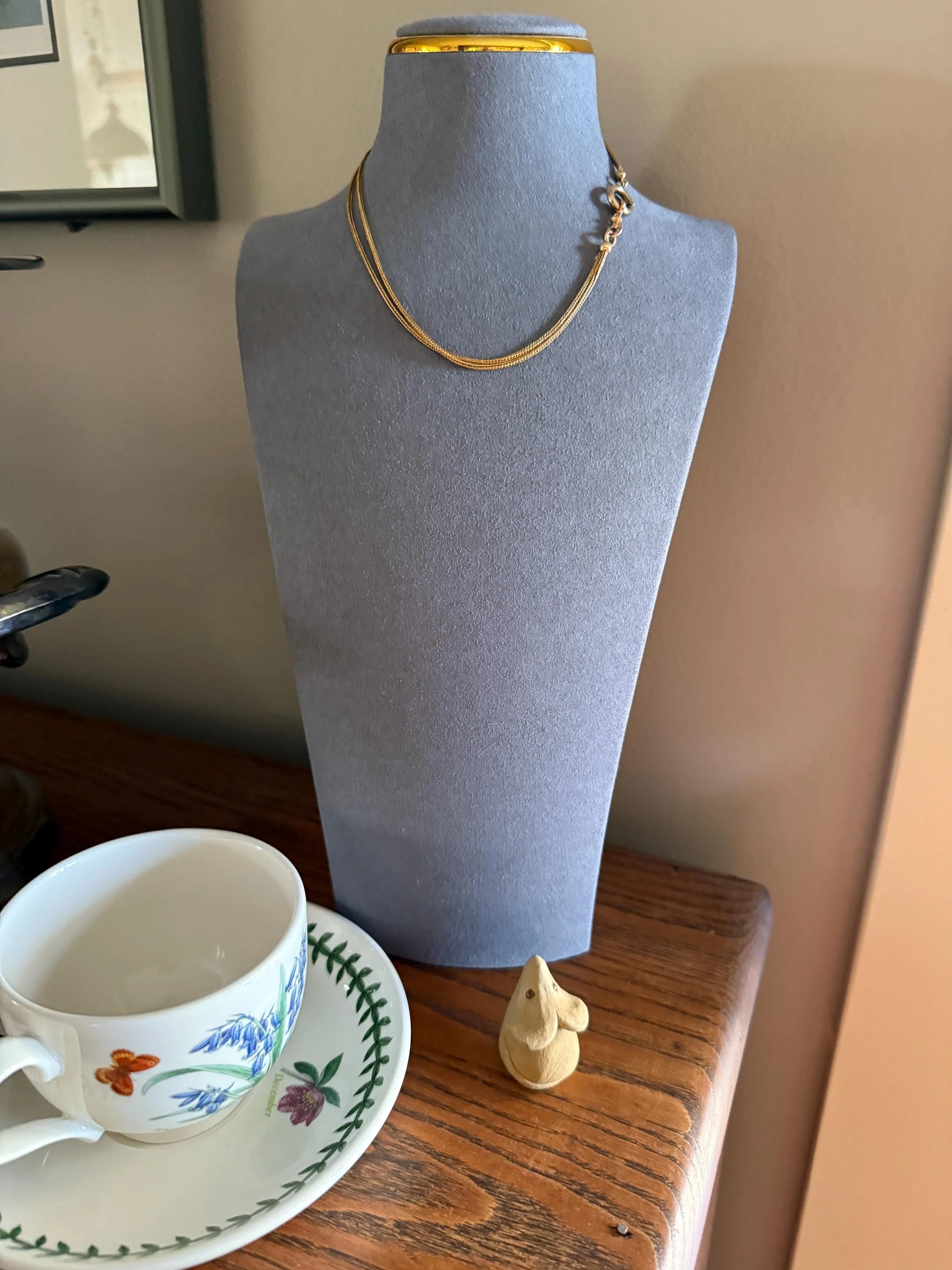 Victorian ANTIQUE Hallmark French 9.5g 18k Gold Solid Double Box Chain Watch Necklace Extender Bracelet Connector Dog Clip Pendant Holder - Image 7